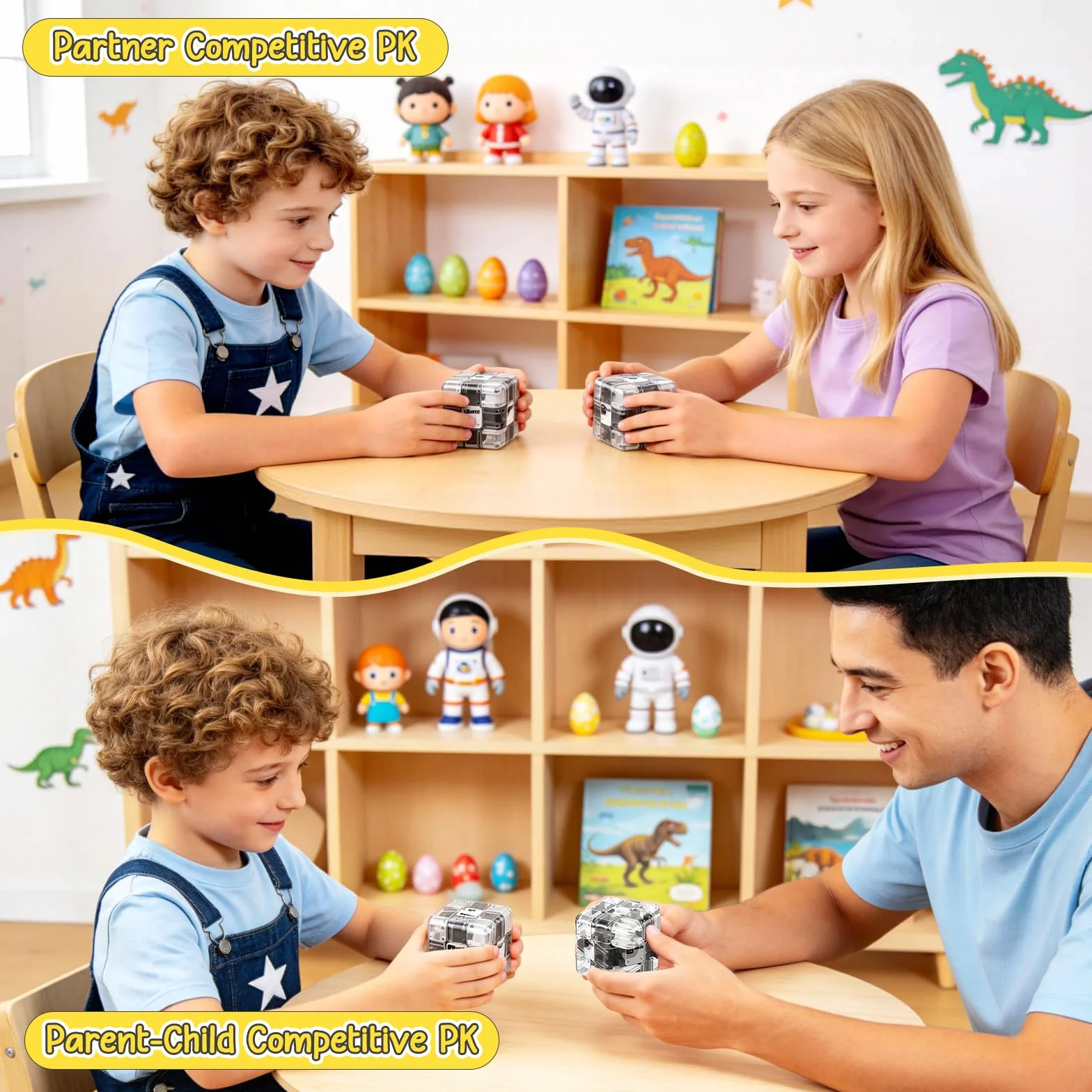 Cubo Laberinto 3d Grande con Bola, Cubo Laberinto 3d Transparente para El Pensamiento Lógico, El Alivio del Estrés & El Aprendizaje Sensorial, Laberinto Cubo 3d para Niños a Partir de 3 Años y Adultos