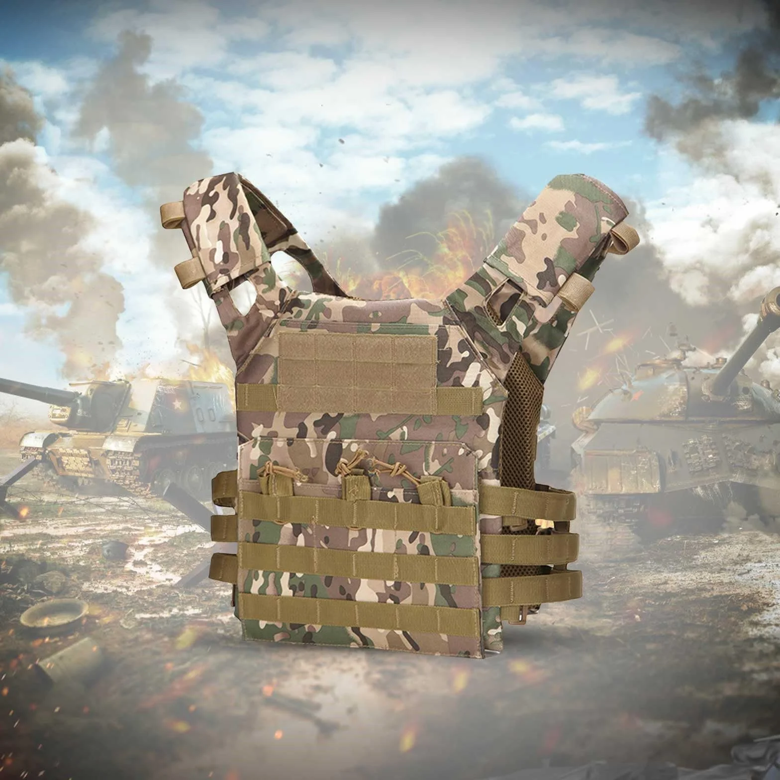 Chaleco táctico ligero de liberación rápida airsoft paintball camuflaje transpirable entrenamiento combate