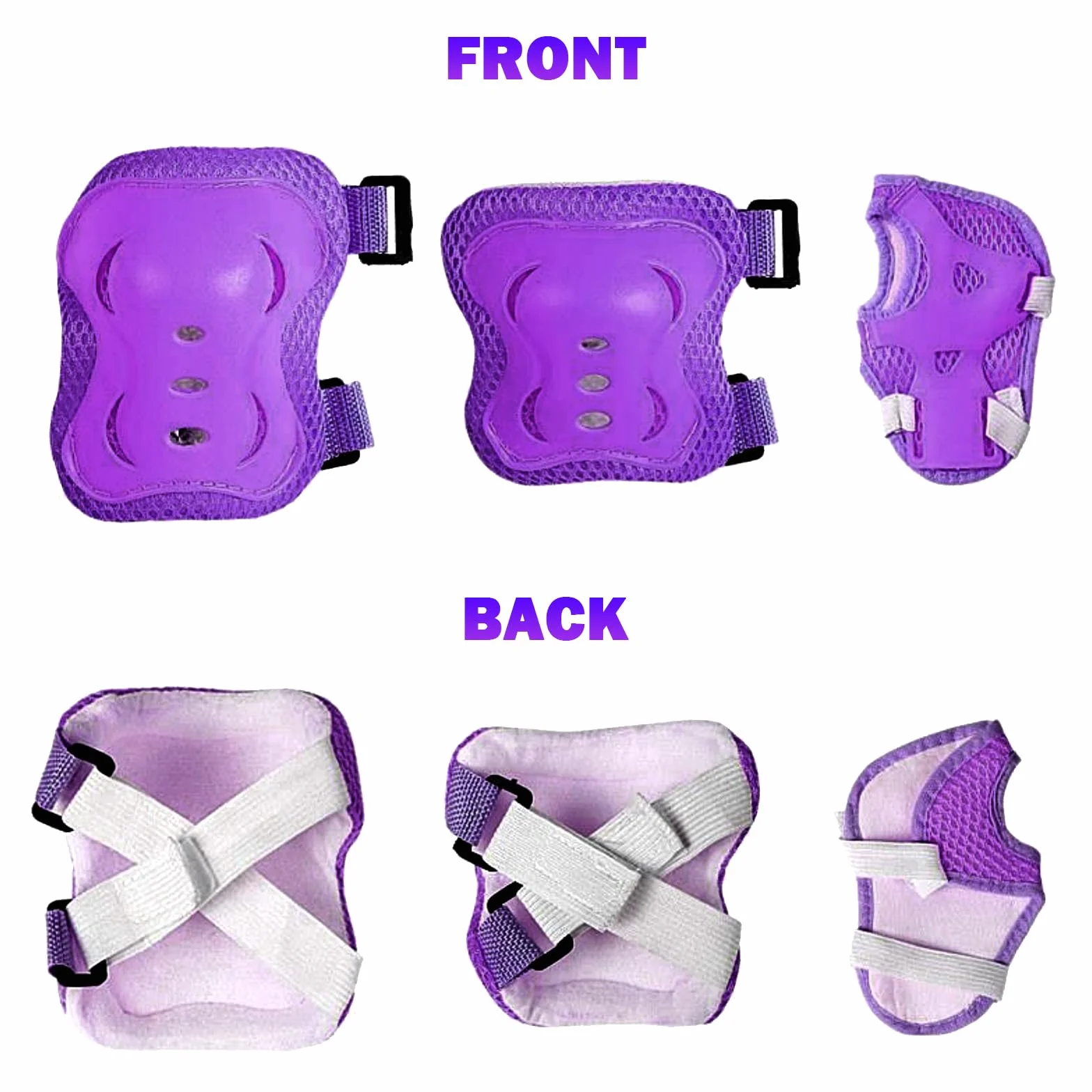 JSTHHTT Set 6 Piezas Protecciones Patines Niño Niña Rodilleras Coderas Muñequeras