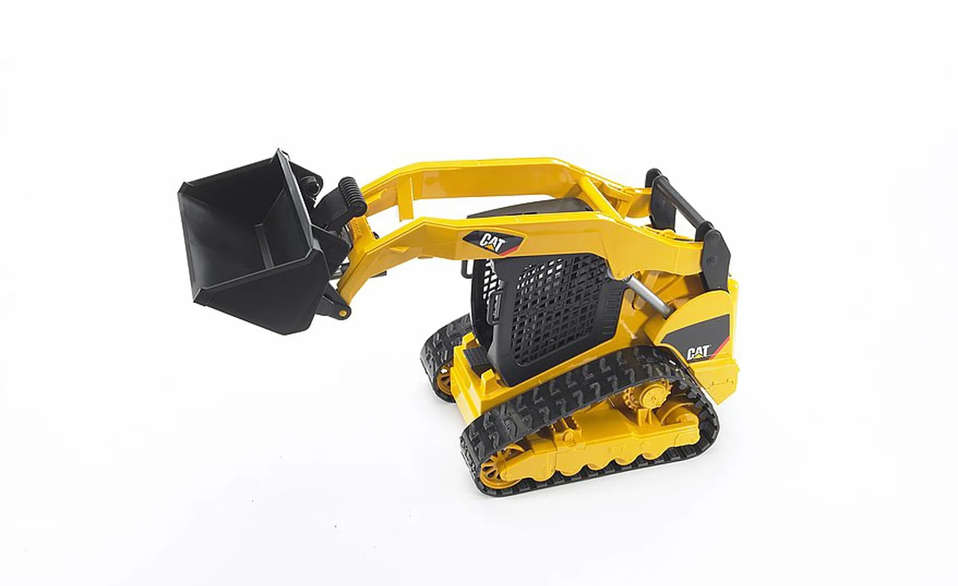 bruder 02136 - Cargadora compacta de orugas Cat con adaptador frontal - 1:16 Vehículo, Construcción, Cargadora, Juguete
