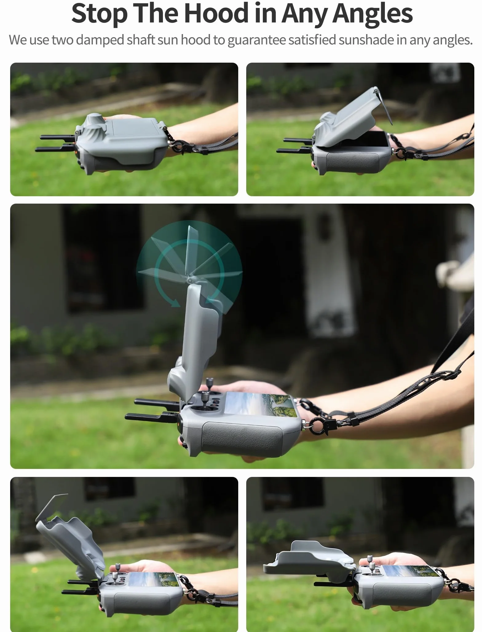 Air 3 2 en 1 parasol RC2 control remoto parasol protector de pantalla cubierta protectora joysticks protector monitor parasol para DJI Mini 4 Pro Air 3 RC 2 Drone accesorios de control remoto