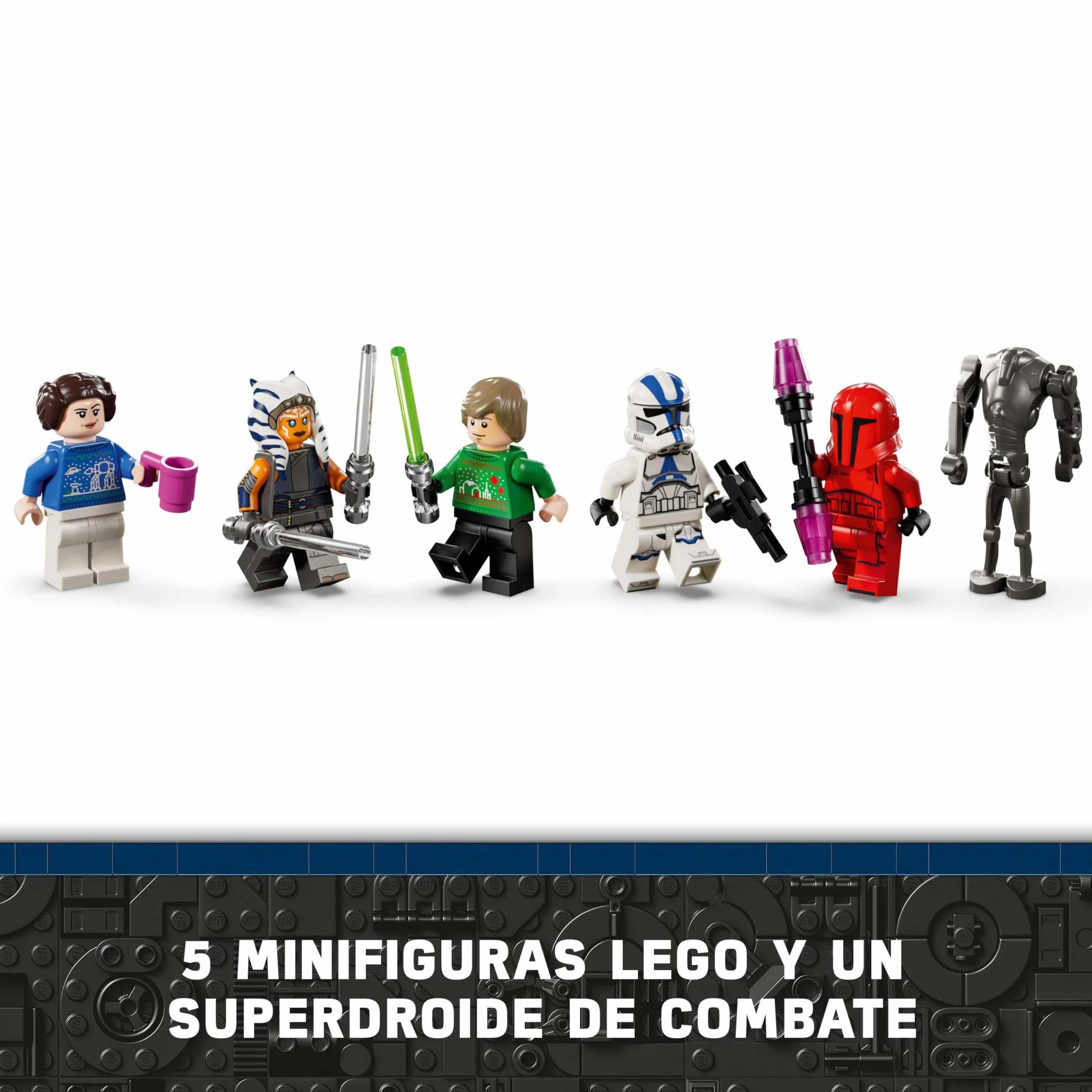 LEGO Star Wars Calendario de Adviento 2024 75395 con 18 Mini Juguetes y 6 Minifiguras