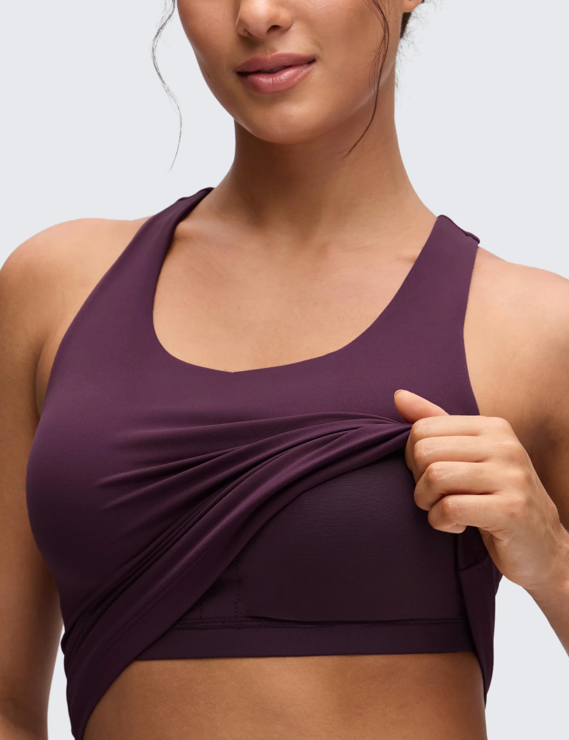 CRZ YOGA Mujer Butterluxe Camiseta Sin Mangas con Sujetador Incorporado
