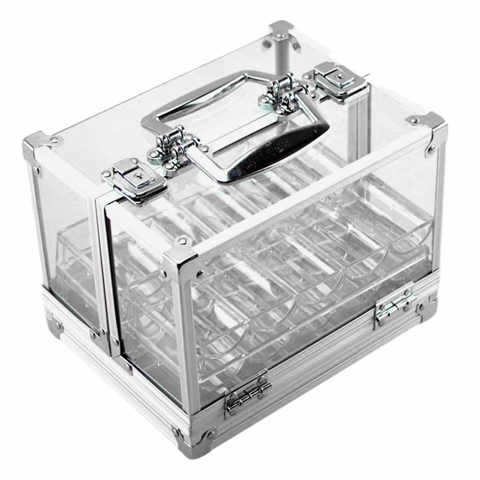 kowaku Caja de Chips de Acrílico con Soporte para 600 Chips para Fiestas Familiares