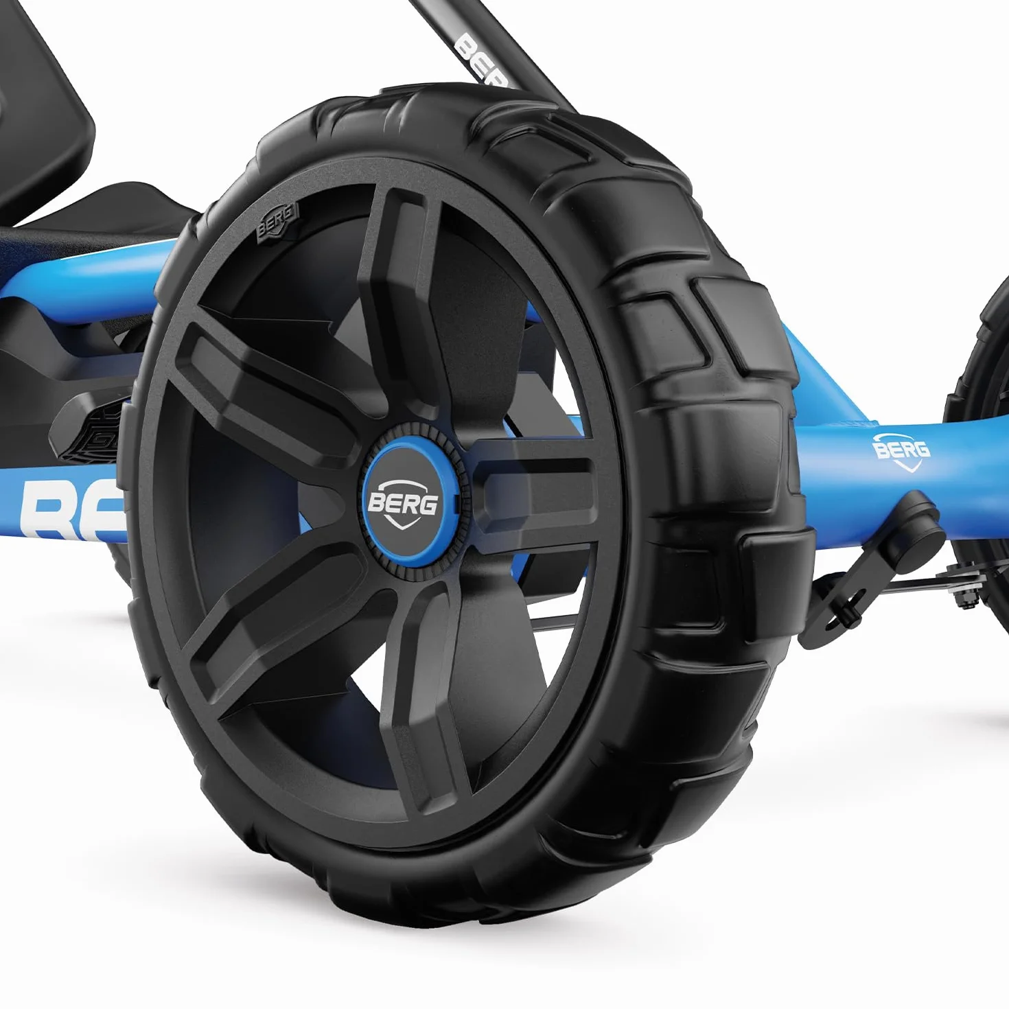 BERG Kart a Pedales Reppy Bleu | Azul, 2, 5-6 años, cuadro resistente, asiento regulable, volante regulable
