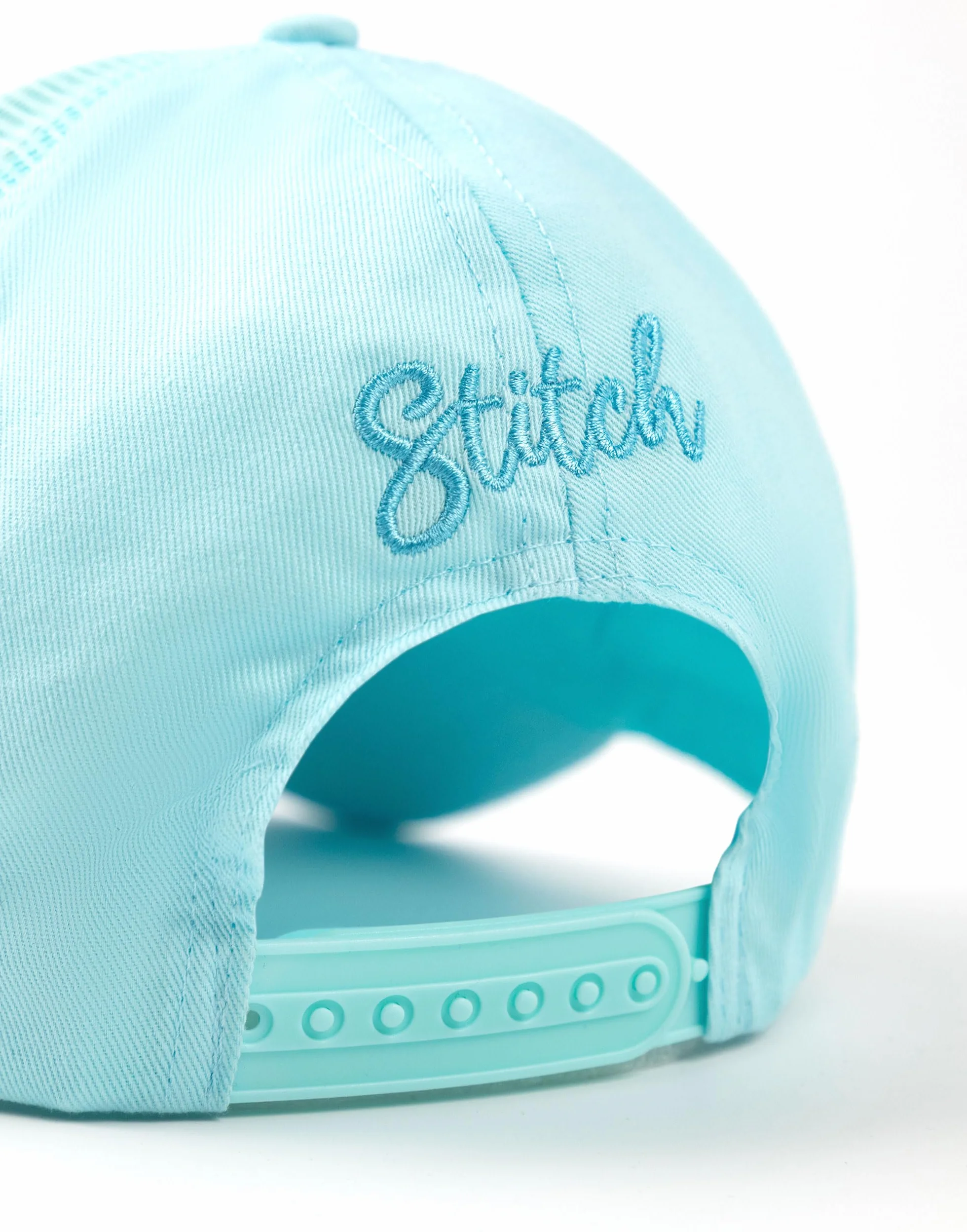 Disney Lilo & Stitch Gorra de béisbol ajustable azul claro para niñas con gráfico de puntada protección solar