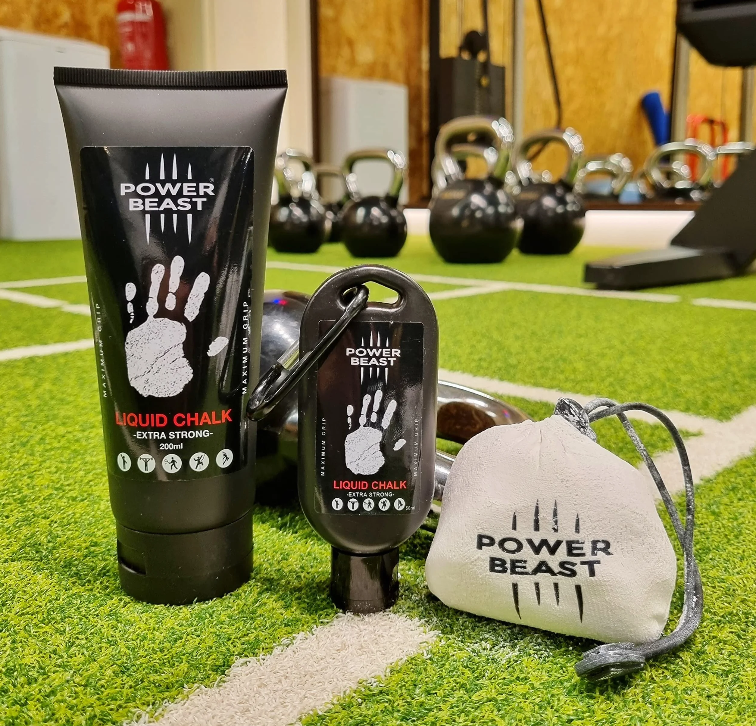 Pack Magnesio Líquido 200Ml + 50ML + 60Gr, Bola Tiza Magnesio Rellenable, Liquid Chalk, Tiza Líquida para Gimnasio, Calistenia, Halterofilia