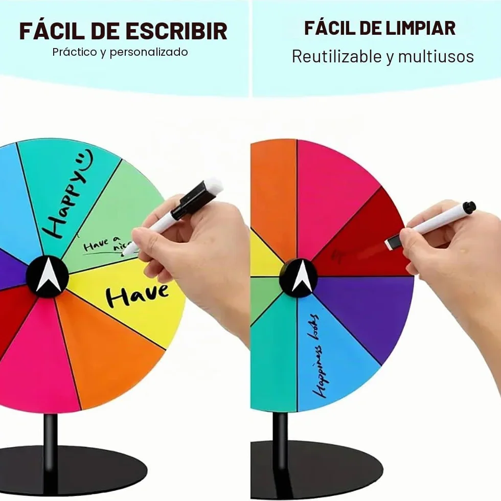 Rueda De La Fortuna Ranuras Rueda De Premio con Soporte Personalizables Ruleta De La Suerte para Carnavales, Juego, Actividades