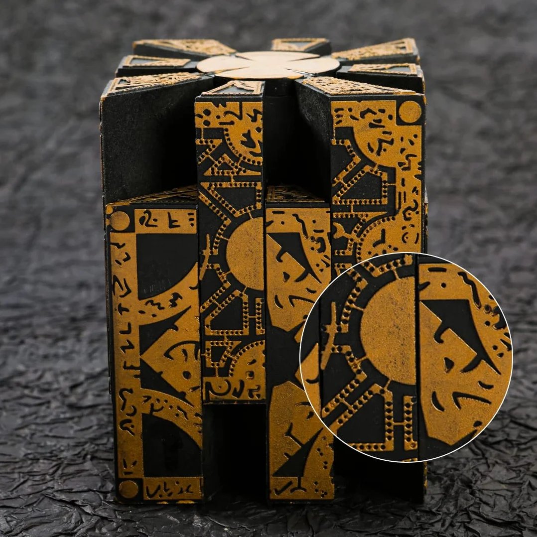 Hellraiser Puzzle Box, Caja De Rompecabezas Desmontable Y Giratoria Deformable, Adecuado para Niños Y Adultos Caja De Rompecabezas De Película De Novedad De Miedo