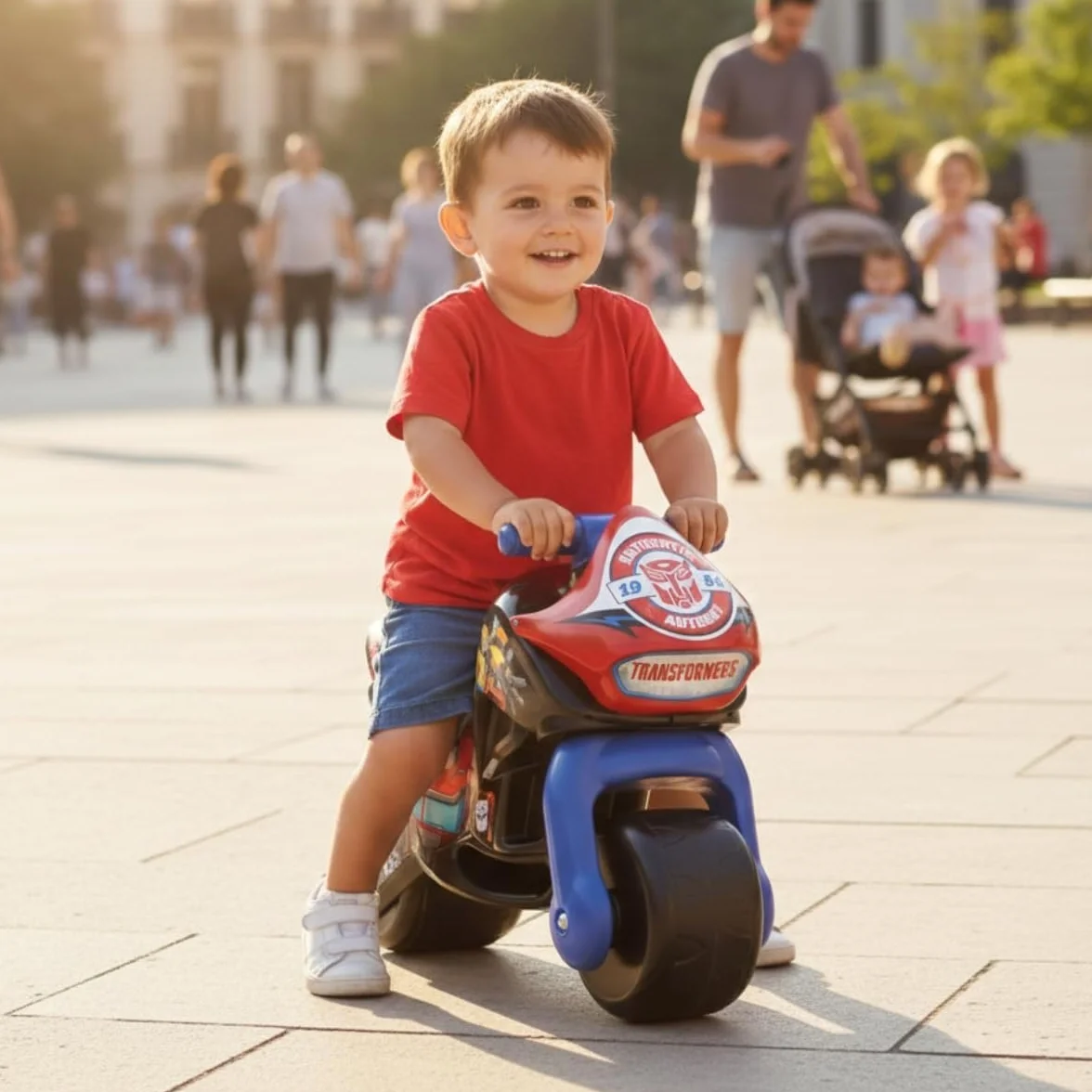 Correpasillos Bebe 1 Año 2 Años 3 Años - Moto Correpasillos para Bebe Twin Dessert Transformers - Moto Juguete Niña y Niño - Ruedas Anchas- Estable Ligera Ergonómica - Transporte Fácil - INJUSA