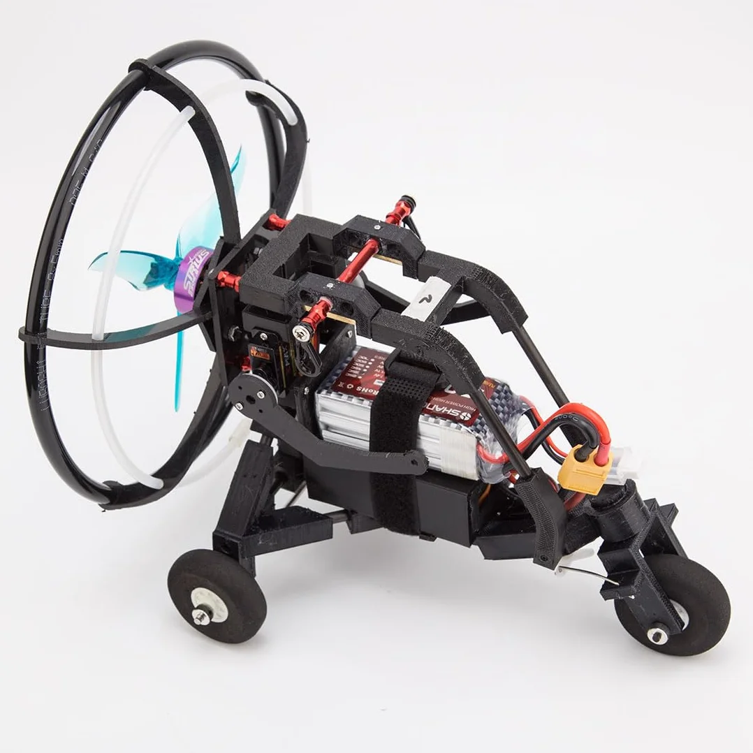 Mini parapente eléctrico de acrobacias a control remoto de 2.4 G, parapente de vuelo acrobático de alta altitud de 150 cm con carrito con ruedas y color de tela de paraguas aleatorio, regalo ideal