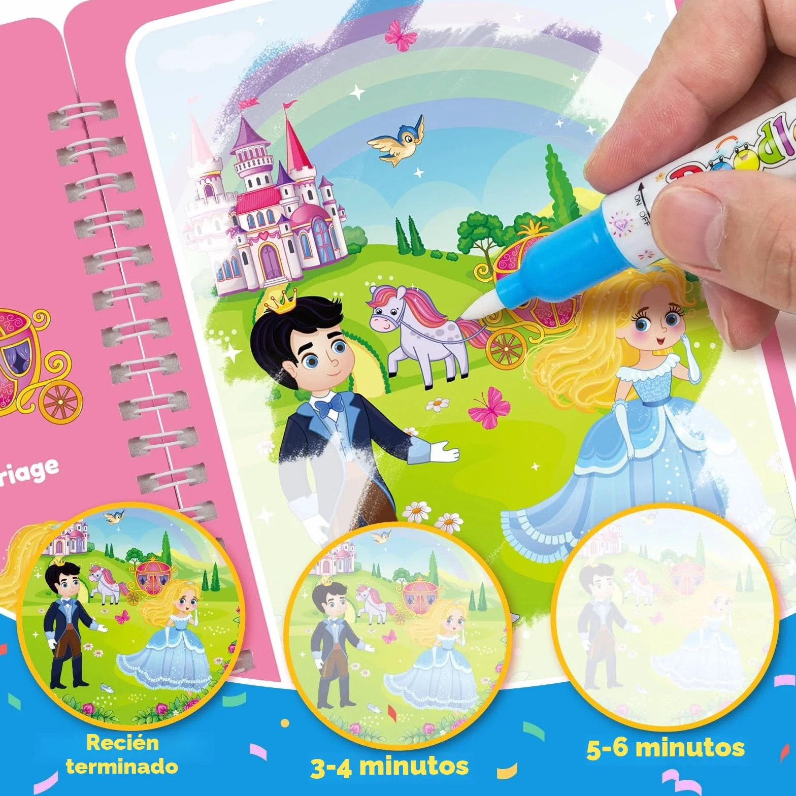 ZMLM 24 Libros de Colorear Magico Agua, Reutilizable Libro Colorear para 3-5 Años Detalles Cumpleaños Niños - Bolsitas cumpleaños infantiles - Regalos Cumpleaños Niños Colegio (Clásico)