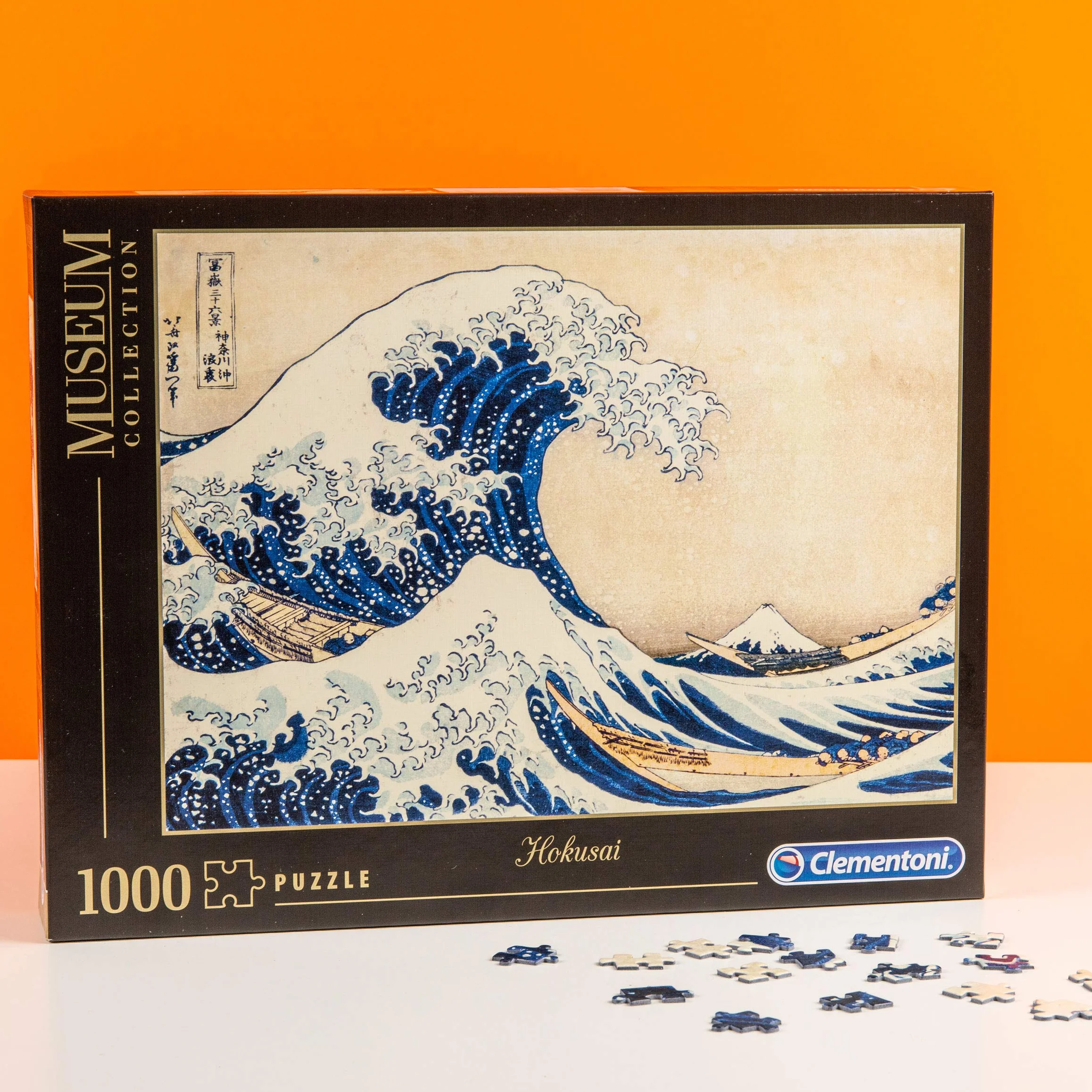 Clementoni Puzzle 1000 Piezas Cuadro La Gran Ola, Hokusai, Colección Museos, Puzzle Adulto (39378), Multicolor