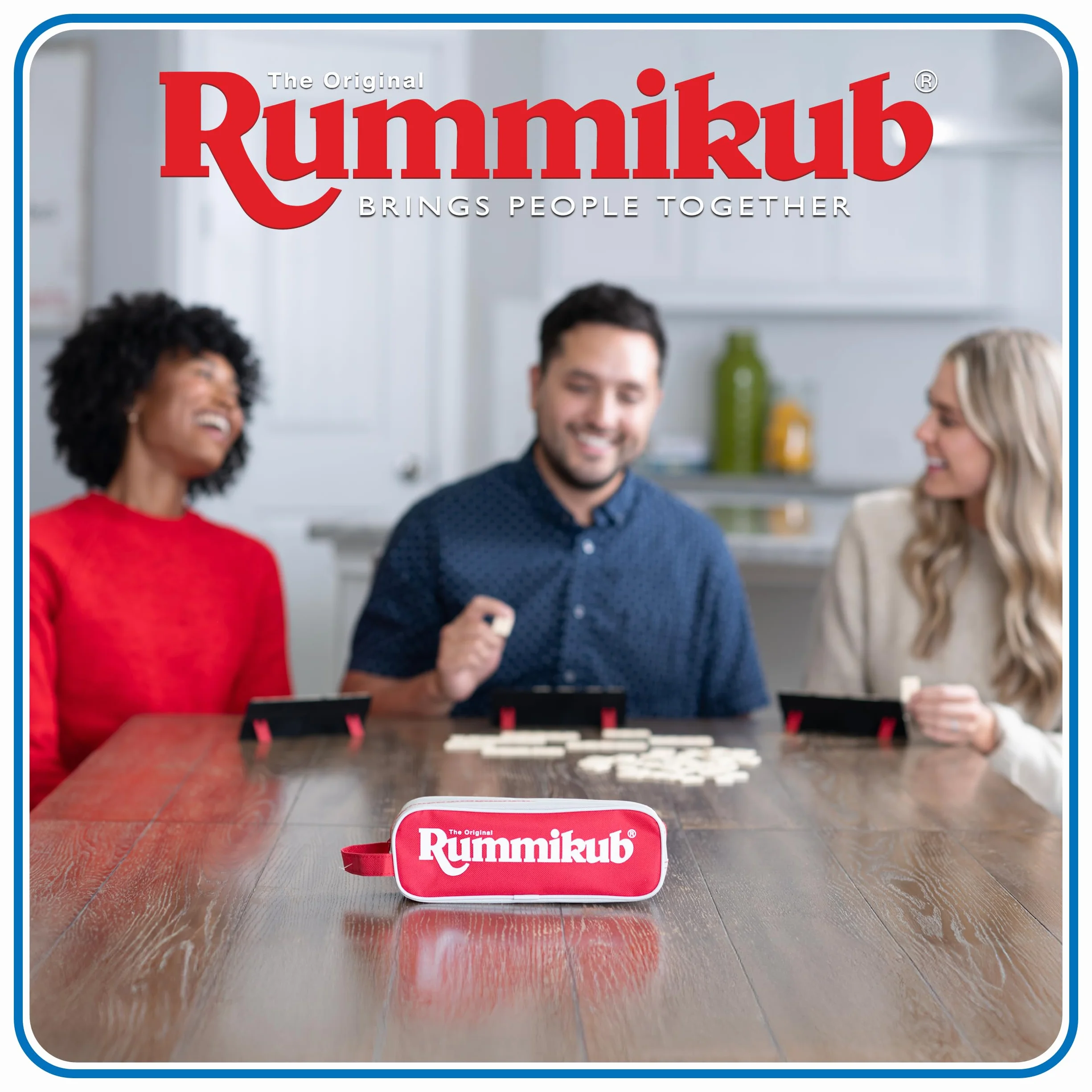 RUMMIKUB - Compact Travel Edition - Juego de Mesa de Viaje para Niños y Adultos - A Partir de 6 Años - Incluye Bolsa de Transporte - Versión Portátil - de 2 a 4 Jugadores