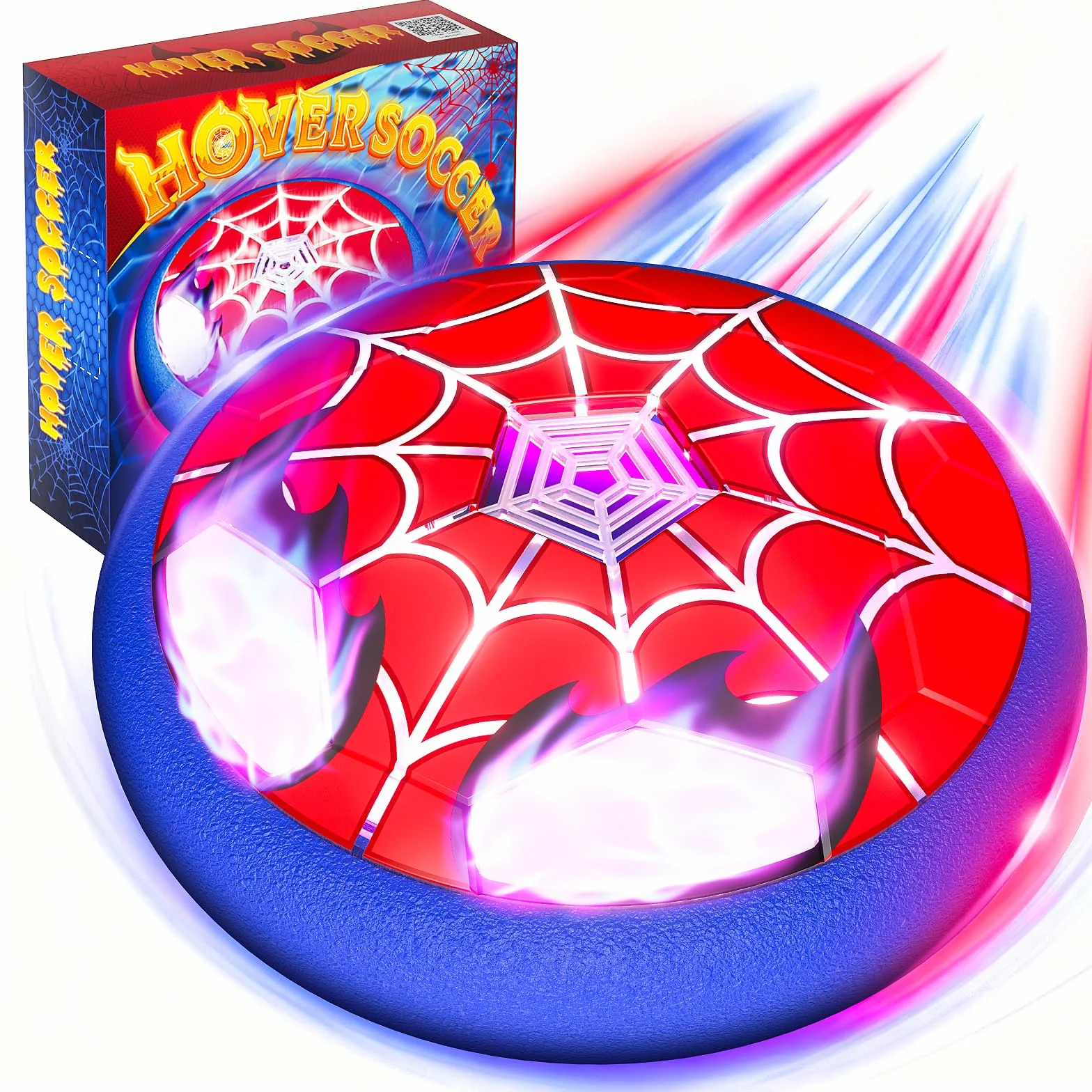 Balon Futbol con Ojos & Telaraña Luminosos, Juguetes Niños 4 5 6 7 8 9 10 Años, Interior Dutbol Flotante Exterior Jardin Juegos Niños 3-10 Años Regalo Niño 3-12 Años Football Regalos Cumpleaños