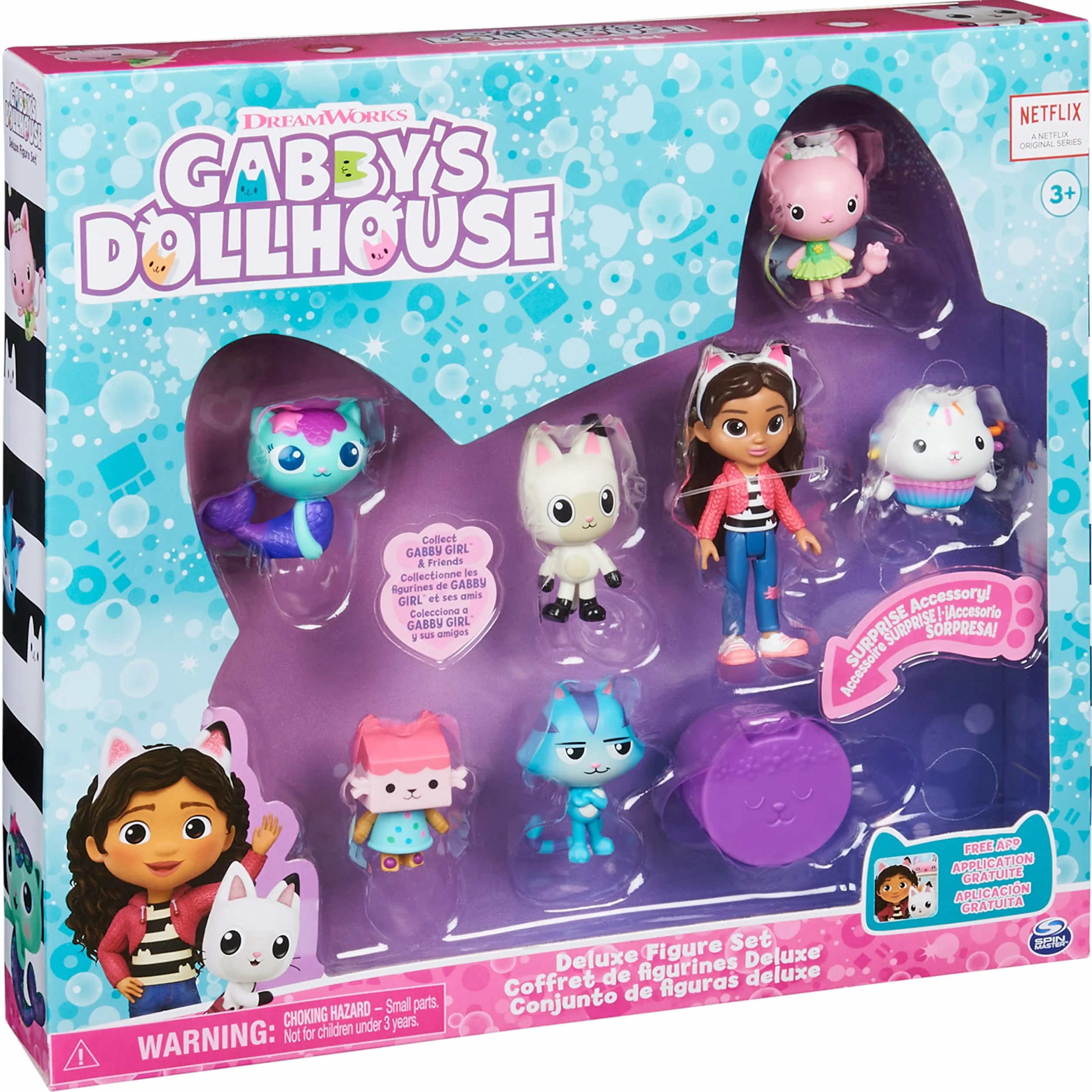 LA CASA DE MUÑECAS DE GABBY - SET DE 7 FIGURAS DELUXE COLECCIONABLES DE GABBY'S DOLLHOUSE - 6060440 - Juguetes Niñas 3 años + - Regalo Niña 3 años +