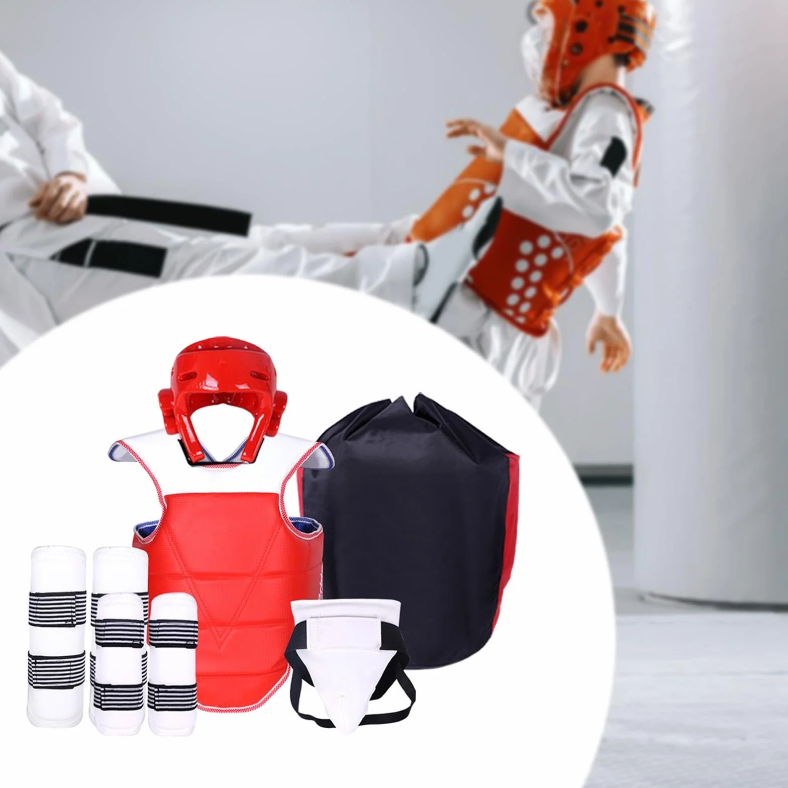 F Fityle Equipo de Protección Taekwondo Protector Cabeza Ingle Pecho Karate