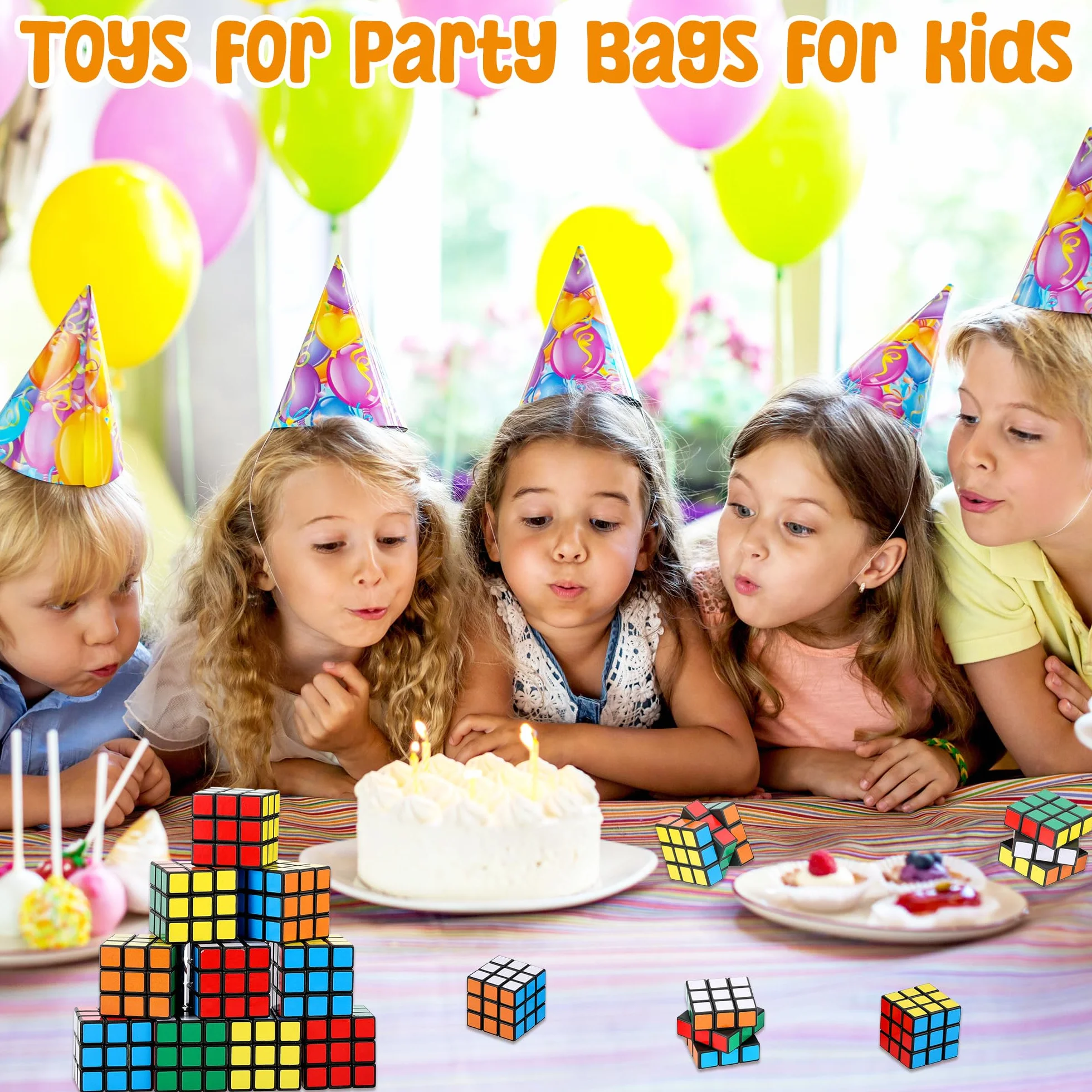 Fentar 20uds Cubo Magico Regalos Cumpleaños Niños Colegio, Speed Cube Llaveros Infantiles, Mini Cubo Detalles Cumpleaños Niño, Pequeños Regalos para Rifa Premios Regalo de Fiesta