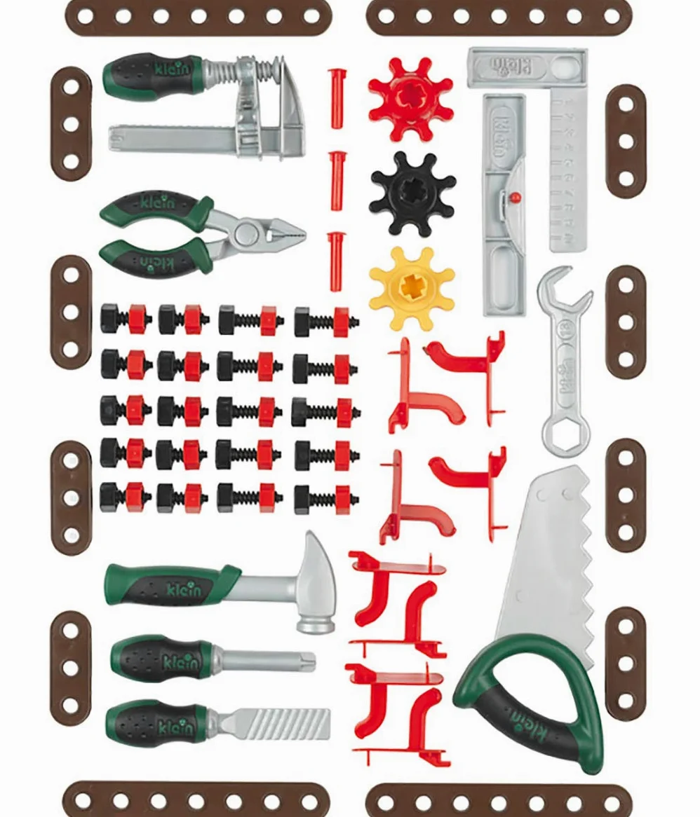 Theo Klein 8320 Bosch Workshop I 79 parts , Work Surface with Learning Function I Toy for Children Aged 3 Years and up