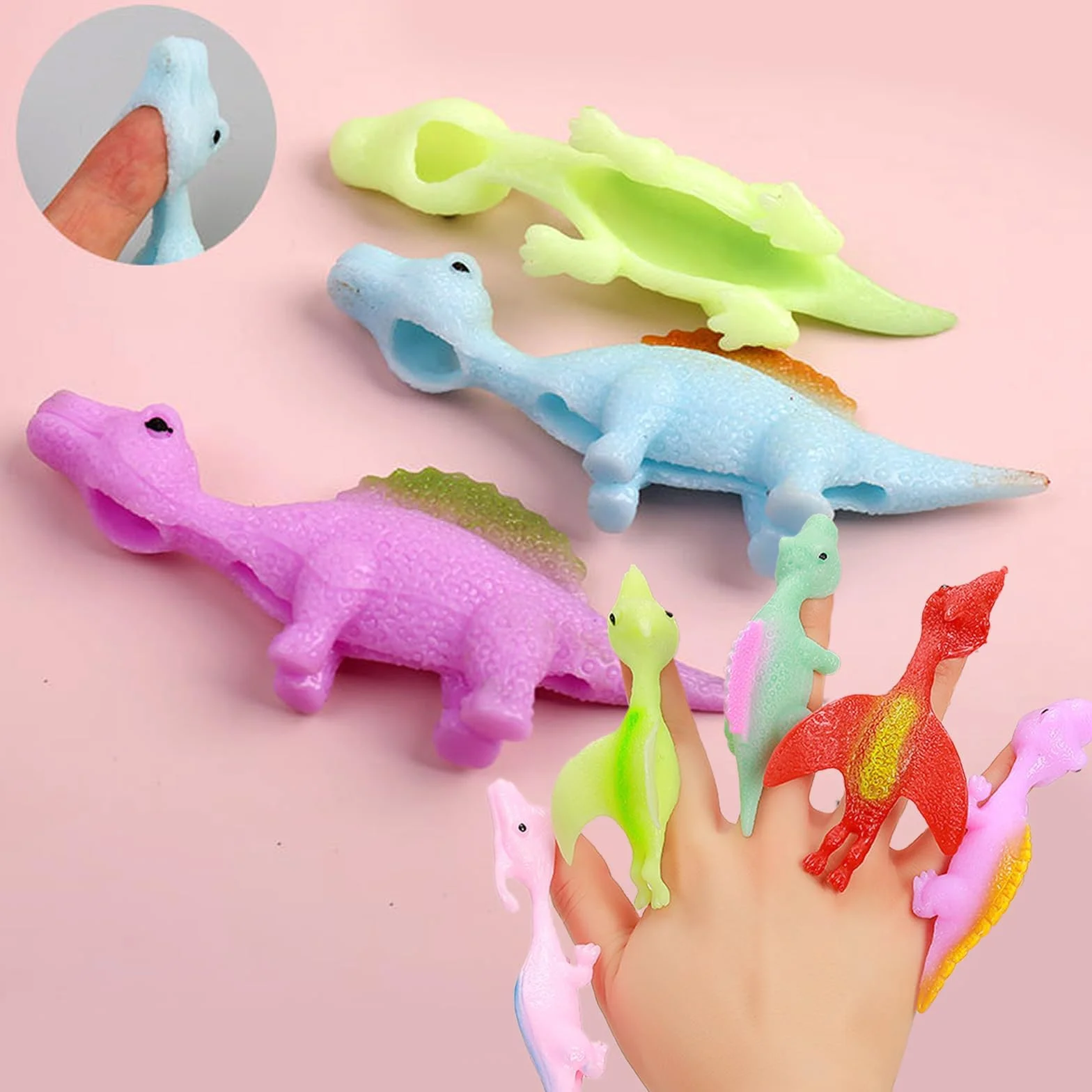 Juguetes de Dinosaurios Tirachinas Elásticos 20 PCS