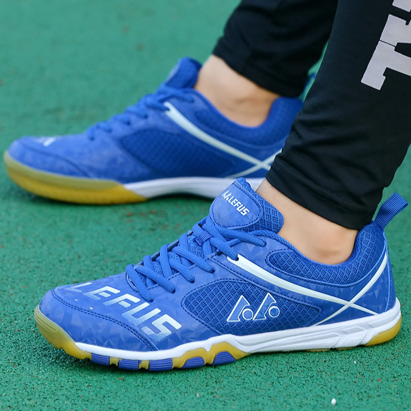 Zapatos de bádminton para hombre y mujer de malla para tenis de interior, squash, pickleball