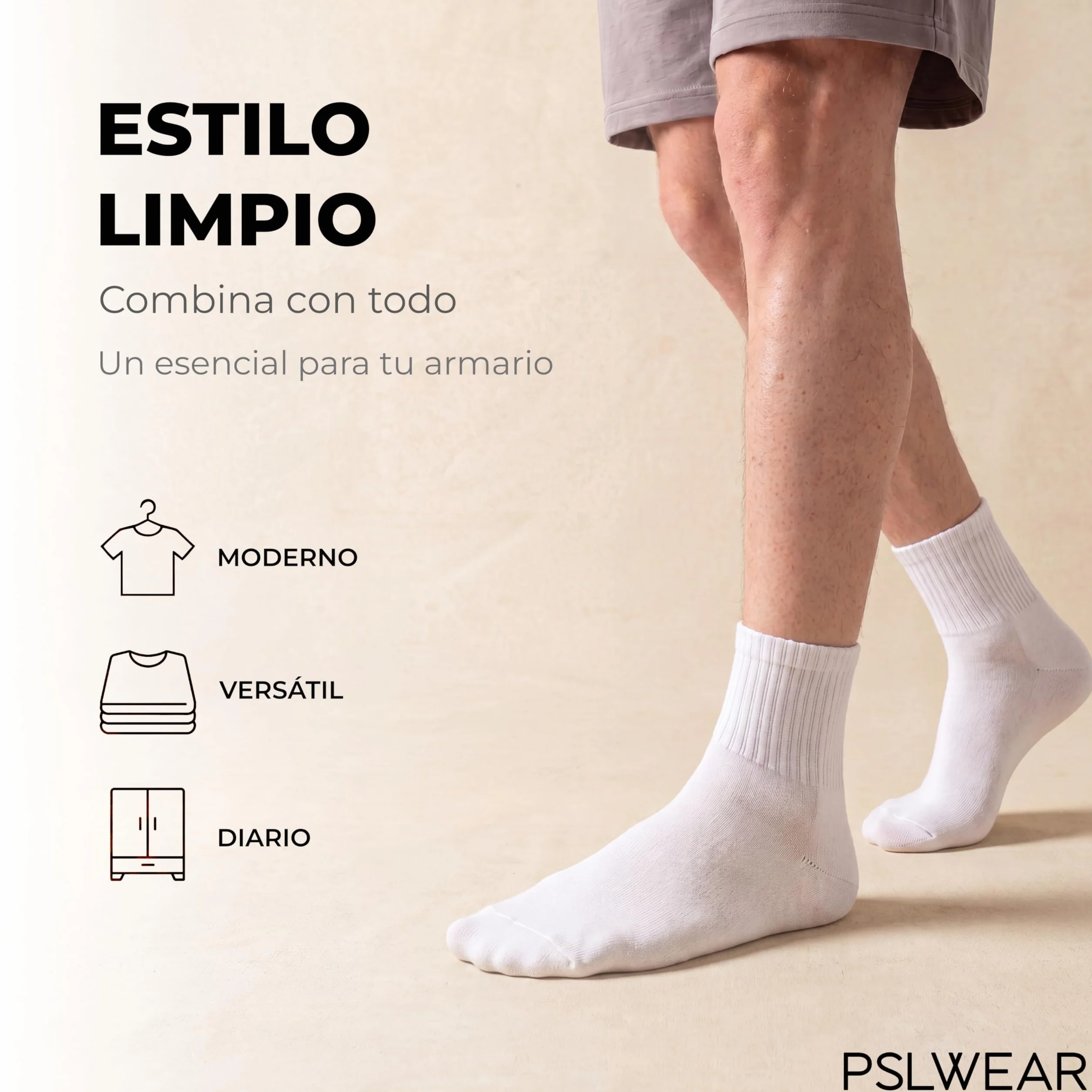 Calcetines Cómodos Resistentes Transpirables Pack 6 Pares Hombre Mujer