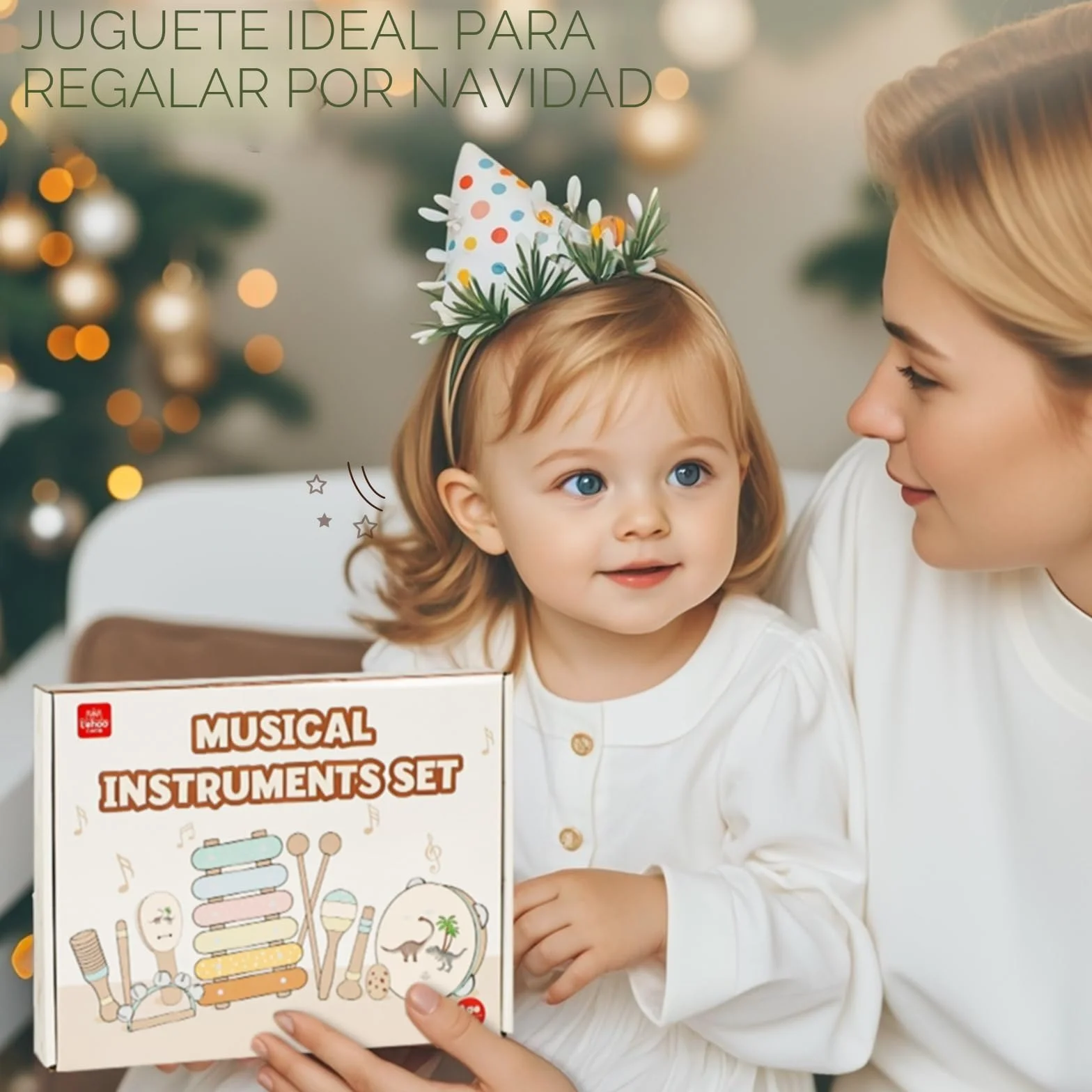 Lehoo Castle Juguetes Niños Instrumentos Musicales Juguetes Madera para Bebes Xilófono Tambor Juguetes Montessori Educación Regalos Niños Niña 1 2 3 Años