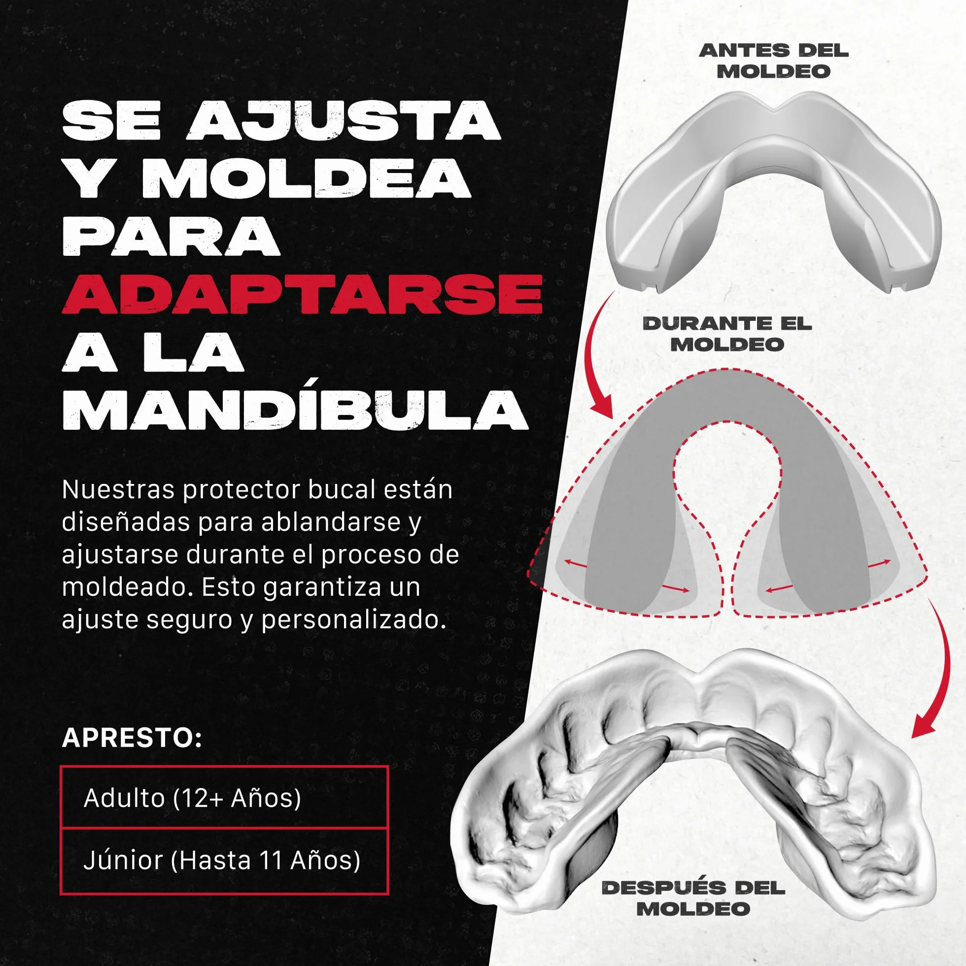 SAFEJAWZ Protector Bucal para Deportes de Contacto Rugby MMA Boxeo