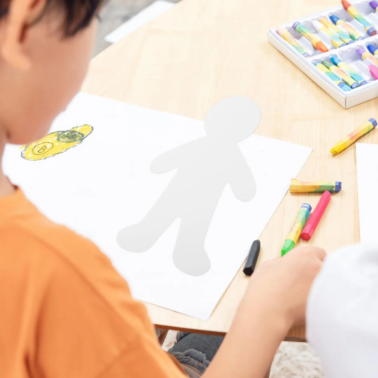 20 muñecos de papel blanco para pintar, figuras humanas de cartón para manualidades, niños, niñas, guardería, decoración escolar