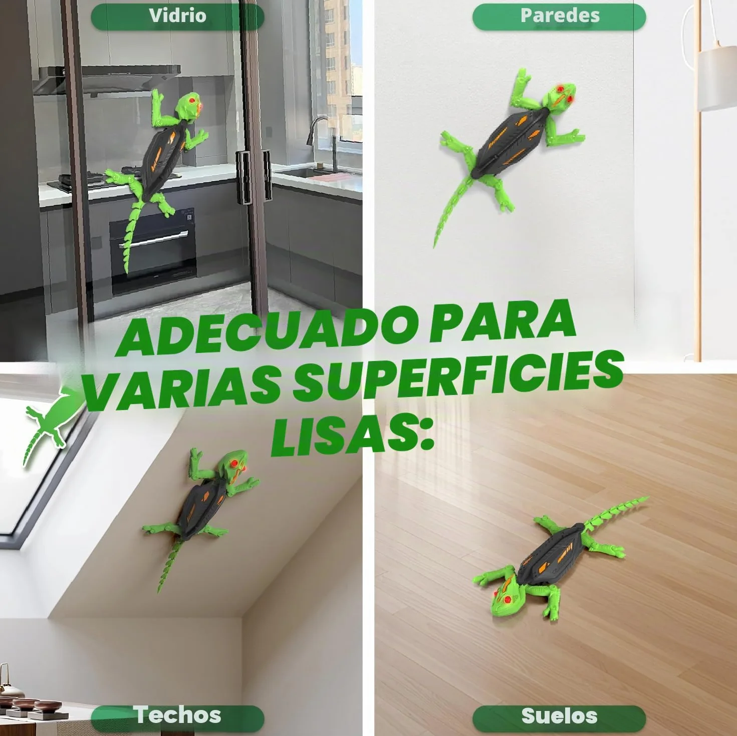 snookids Lagarto Teledirigido, Lagartija Teledirigida Gecko Radio Control Robot Juguete con Ojos LED Brillantes Movimientos Realistas, Regalos Fiesta de Cumpleaños Niños y Niñas de 3, 4, 5, 6, 7 y 8+