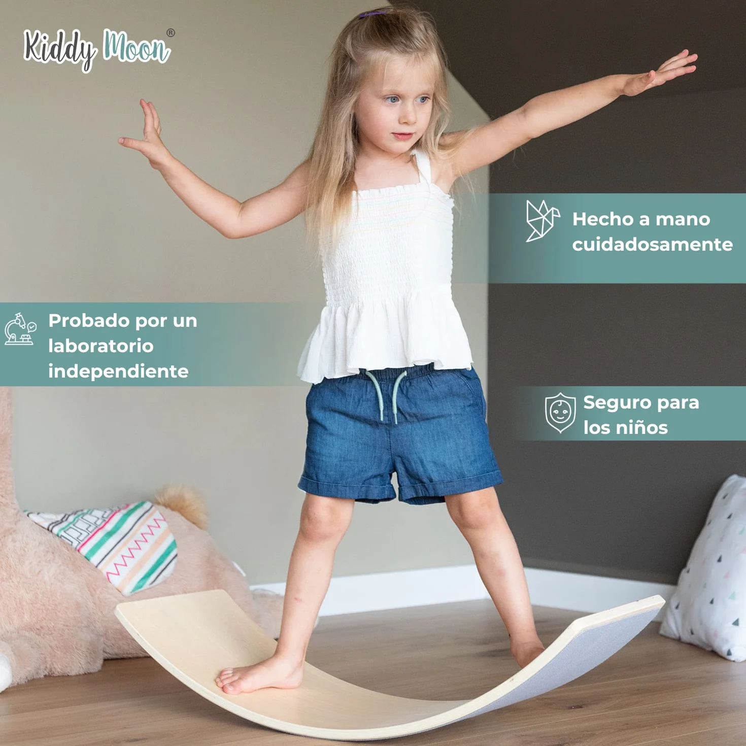 KiddyMoon Tabla De Equilibrio Para Niños Montessori BB-002