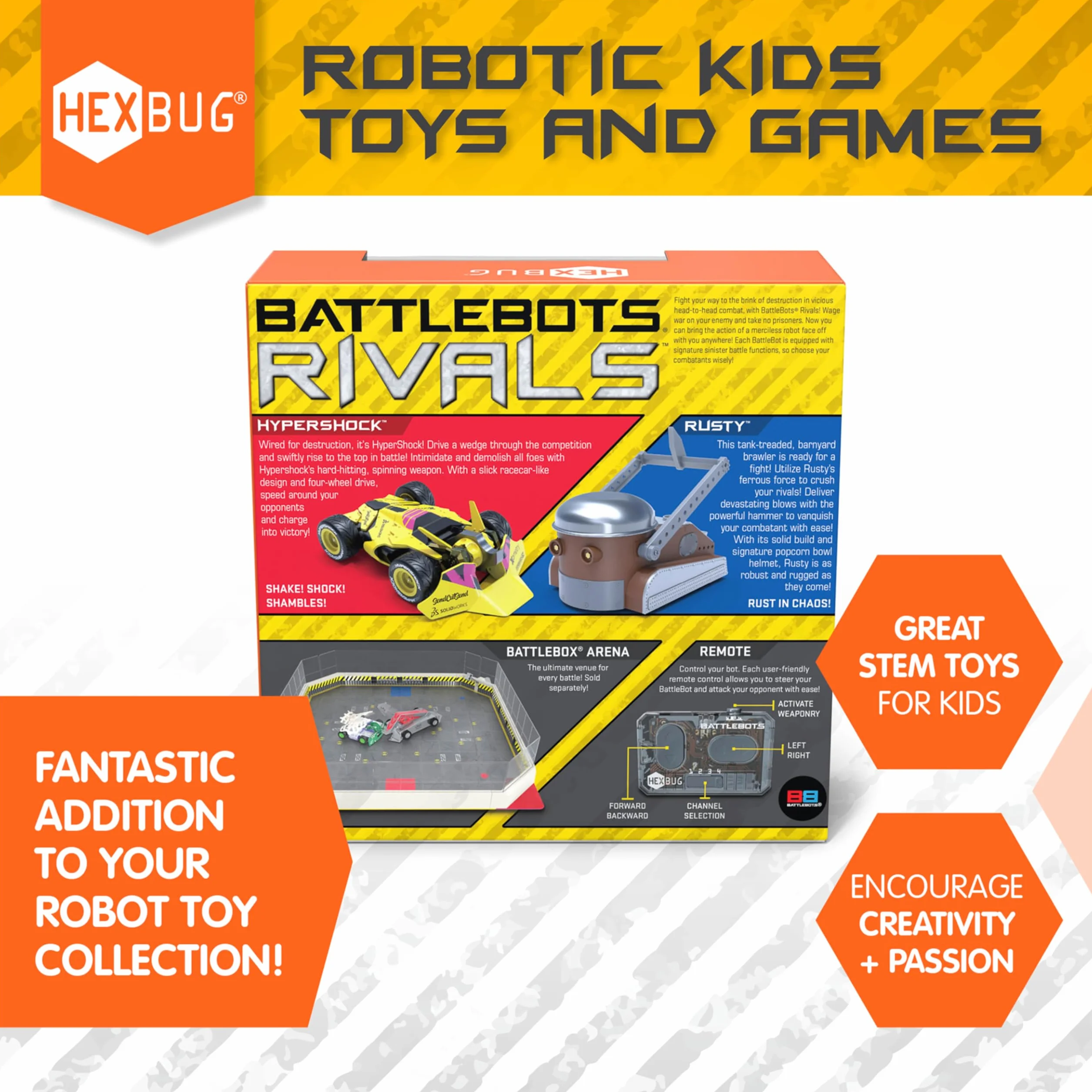 HEXBUG BattleBots Rivals Rusty and Hypershock