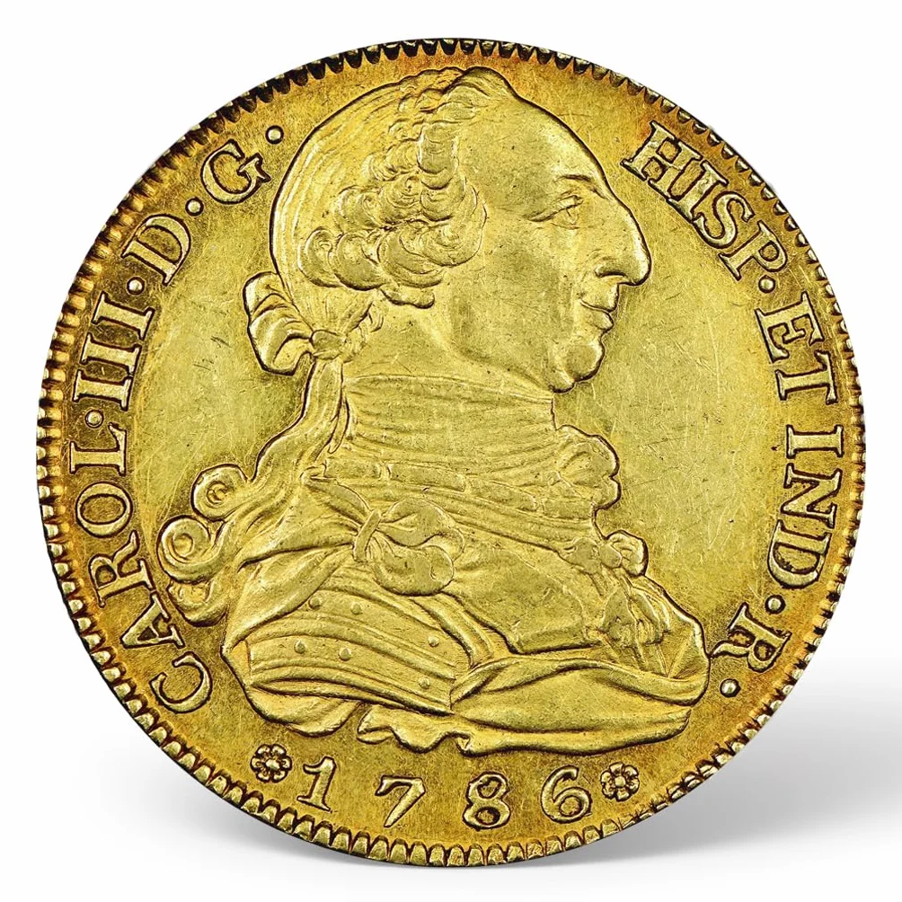 Monedas Antiguas españolas, 1786 Carlos III Moneda Oro Escudo España, Monedas Plata 8 Reales coleccionables, colección Moneda Conmemorativa para coleccionistas Raras
