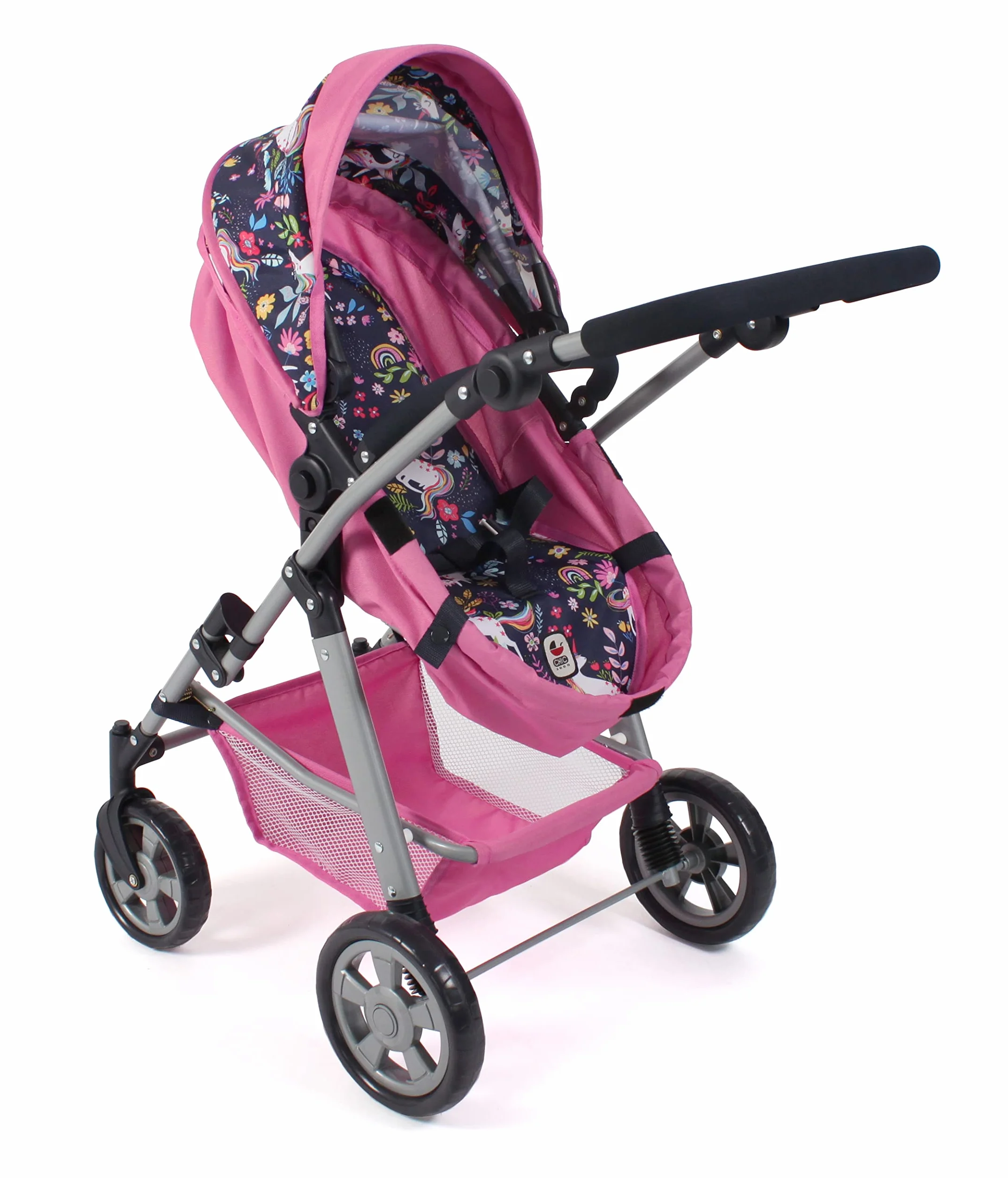 Bayer Chic 2000 Cochecito de muñecas Nele 2 en 1 Unicornio Rosa Marino