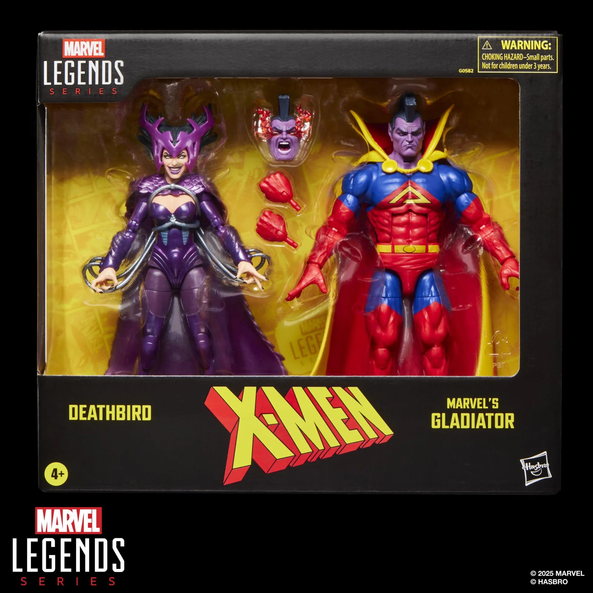 Marvel Legends Series X-Men, Pack Doble de Figuras de acción de Deathbird y Marvel’s Gladiator