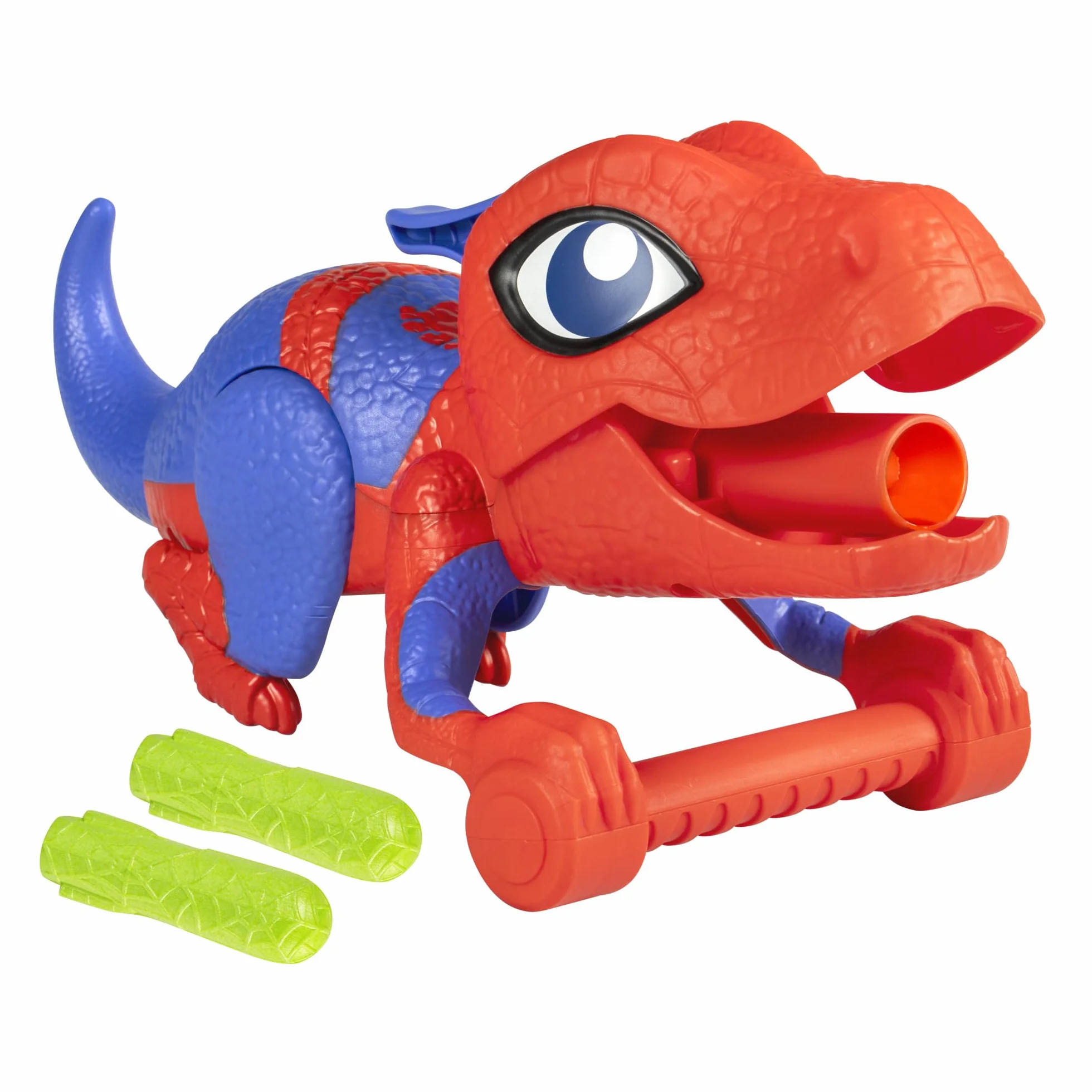 Spidey and his Amazing Friends Marvel Dino-Webs Nerf Spidey-Rex Web Launcher, Juguete de Juego de rol, Juguetes de superhéroe Preescolar para niños a Partir de 3 años