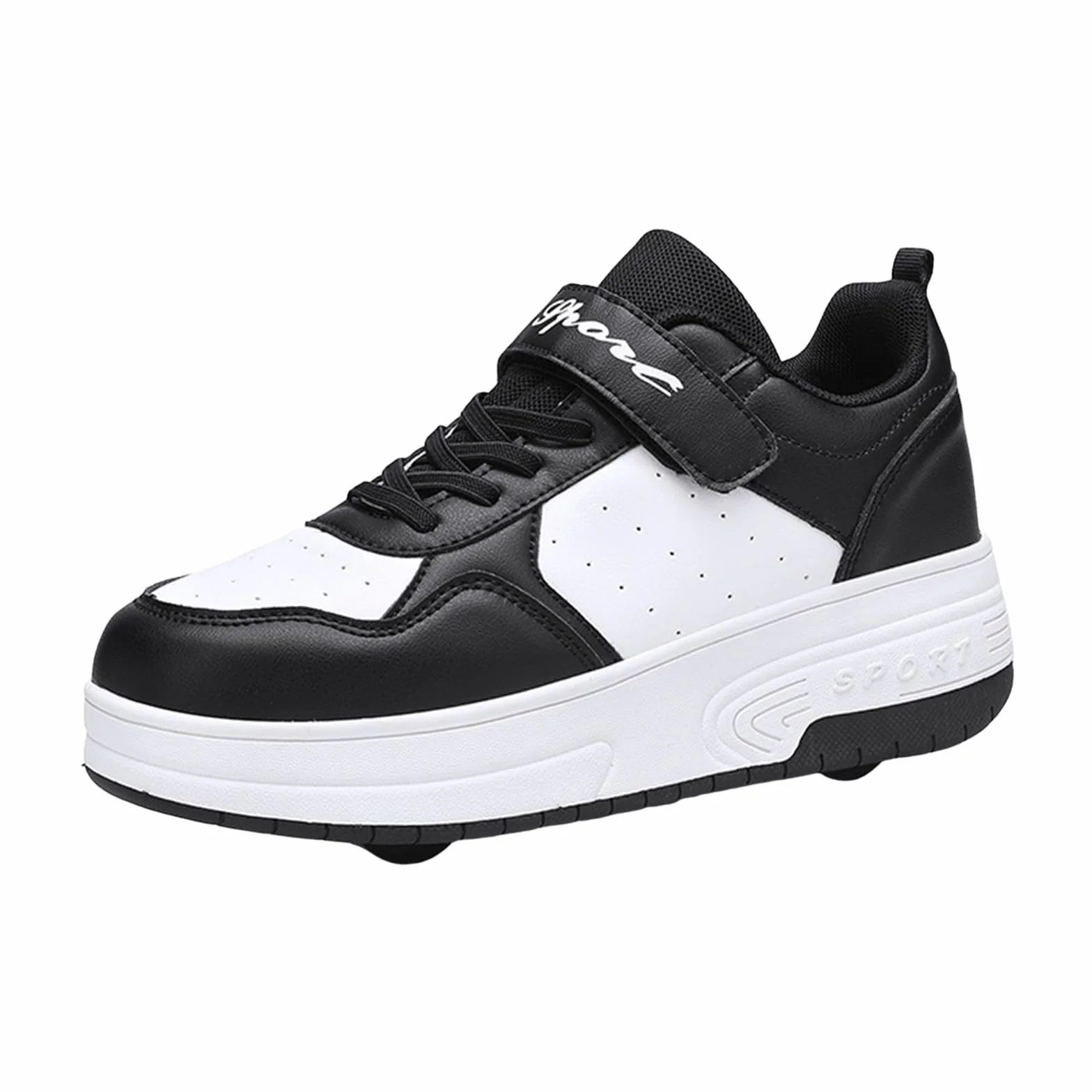 Zapatillas de deporte para niñas con suela gruesa Ruedas Zapatos de patinaje niños