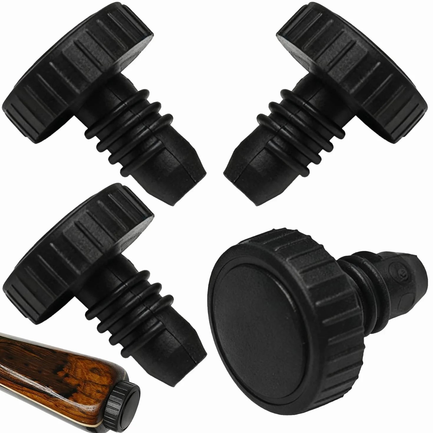 Protectores para Culote de Taco de Snooker, Tapas de Goma Ligera, Cubiertas Amortiguadoras Compatibles con Tacos John Parris, Peradon, Britannia, Master y Woods