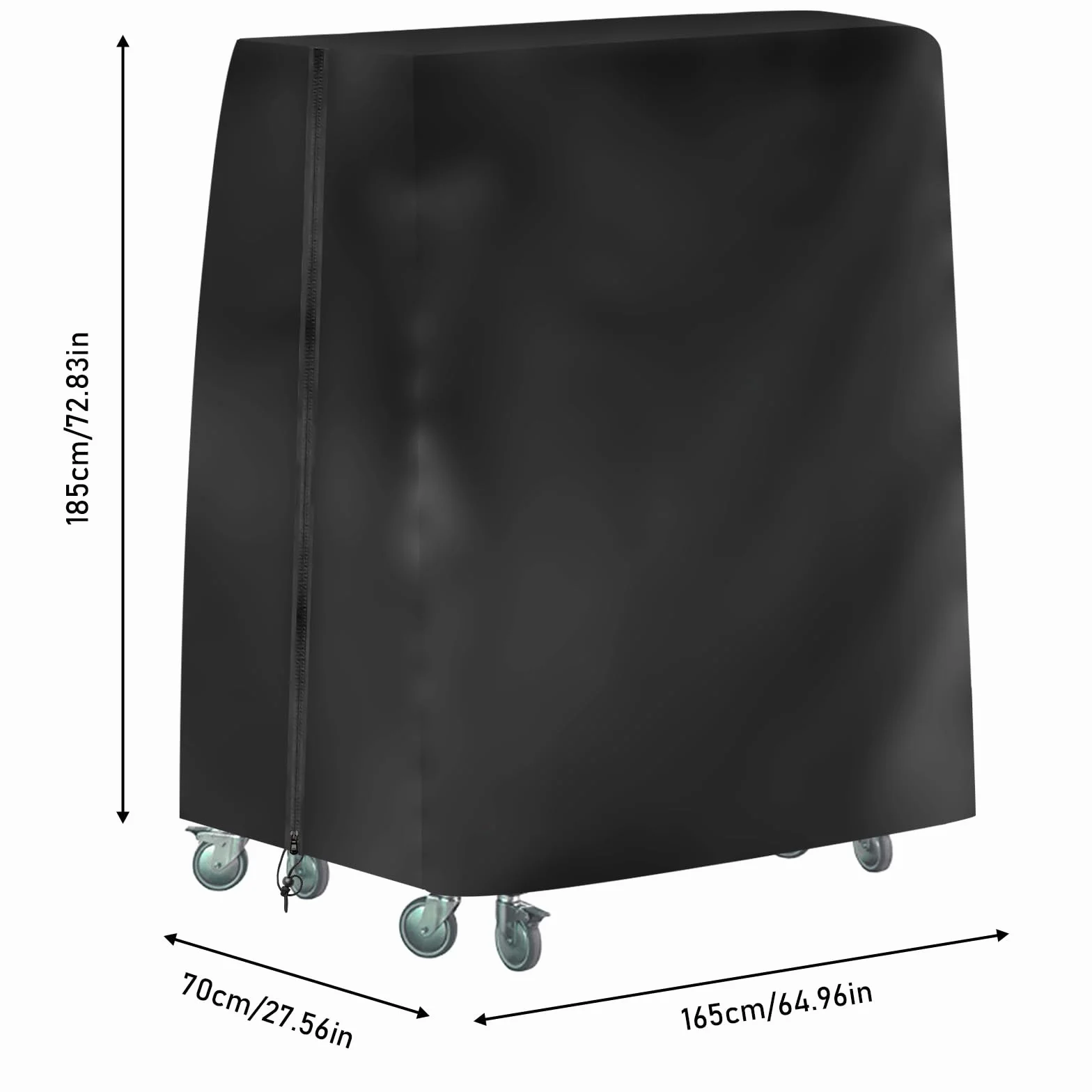 Funda impermeable para mesa de ping pong 185x165x70 cm Oxford resistente UV viento desgarros interior exterior