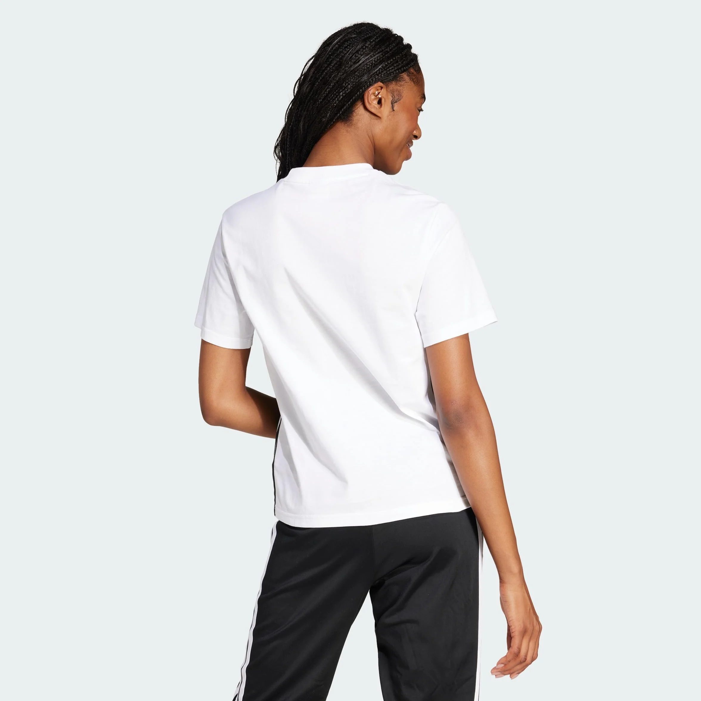 Adidas Women's Camiseta Essentials Cotton 3 Bandas