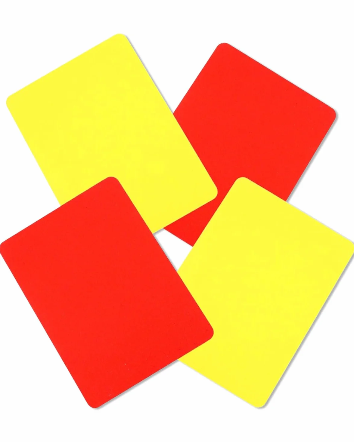 2 Pares Tarjetas Árbitro Fútbol PVC Rojas Amarillas Resistentes Accesorios Partido
