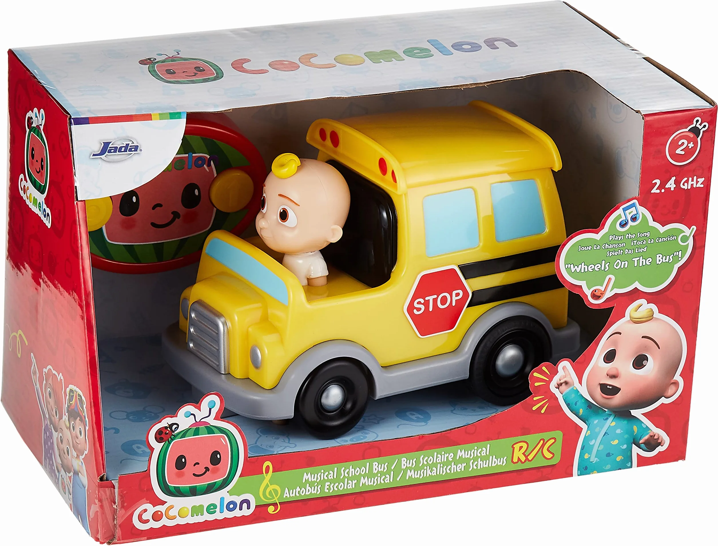 Jada Toys Cocomelón - Autobús con Radio Control y música, 18 cm, Multicolor (253254003)