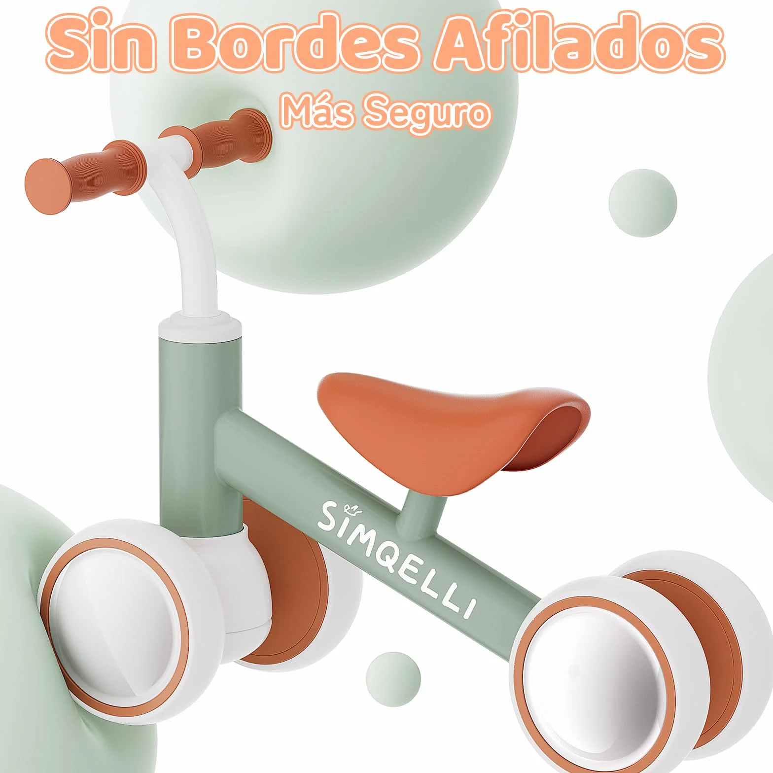 Bicicleta de Equilibrio para Niños de 1 Año, Correpasillos Bebé Juguetes Niños de 10 a 24 Meses, Primera Bicicleta sin Pedal con 4 Ruedas, Bici Equilibrio Cumpleaños