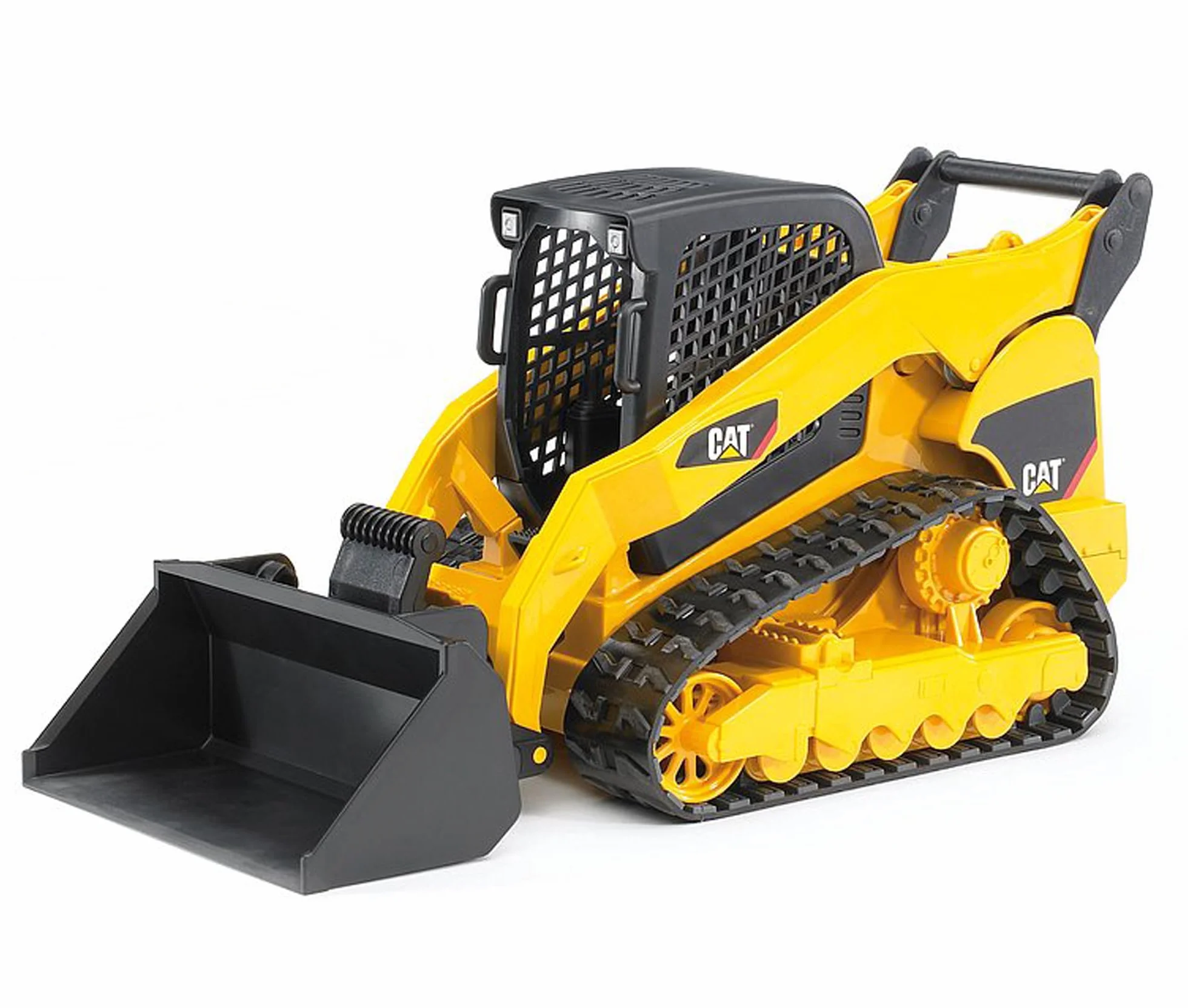 bruder 02136 - Cargadora compacta de orugas Cat con adaptador frontal - 1:16 Vehículo, Construcción, Cargadora, Juguete