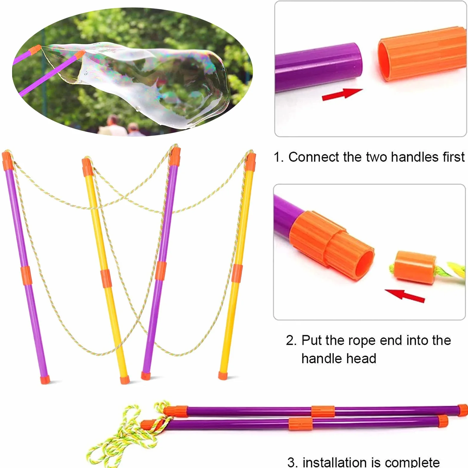24 pcs Maquina de Burbujas,Burbujas de Jabón,Varitas de Burbujas,Burbuja Gigante Varita de Burbujas,Burbujas de Jabon Niño,Pompas de jabón Gigante,para Juegos al Aire Libre en Interiores (Amarillo)