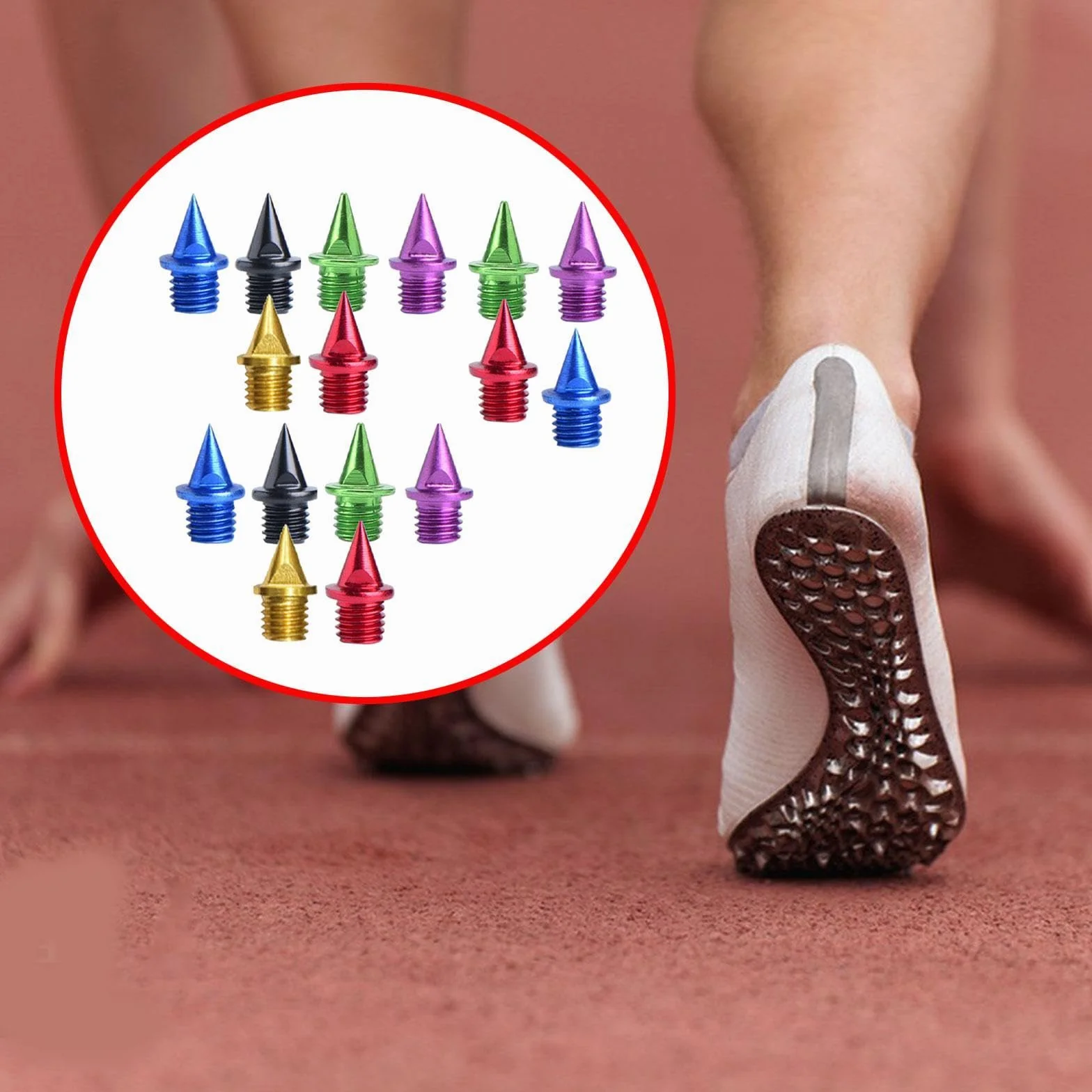 Oshhni 16 piezas clavos pista zapatillas atletismo acero ligero