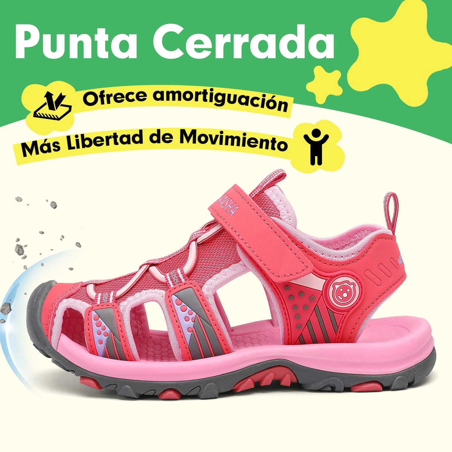 SAGUARO Sandalias Cerradas Niños Trekking Verano Zapatos Transpirable