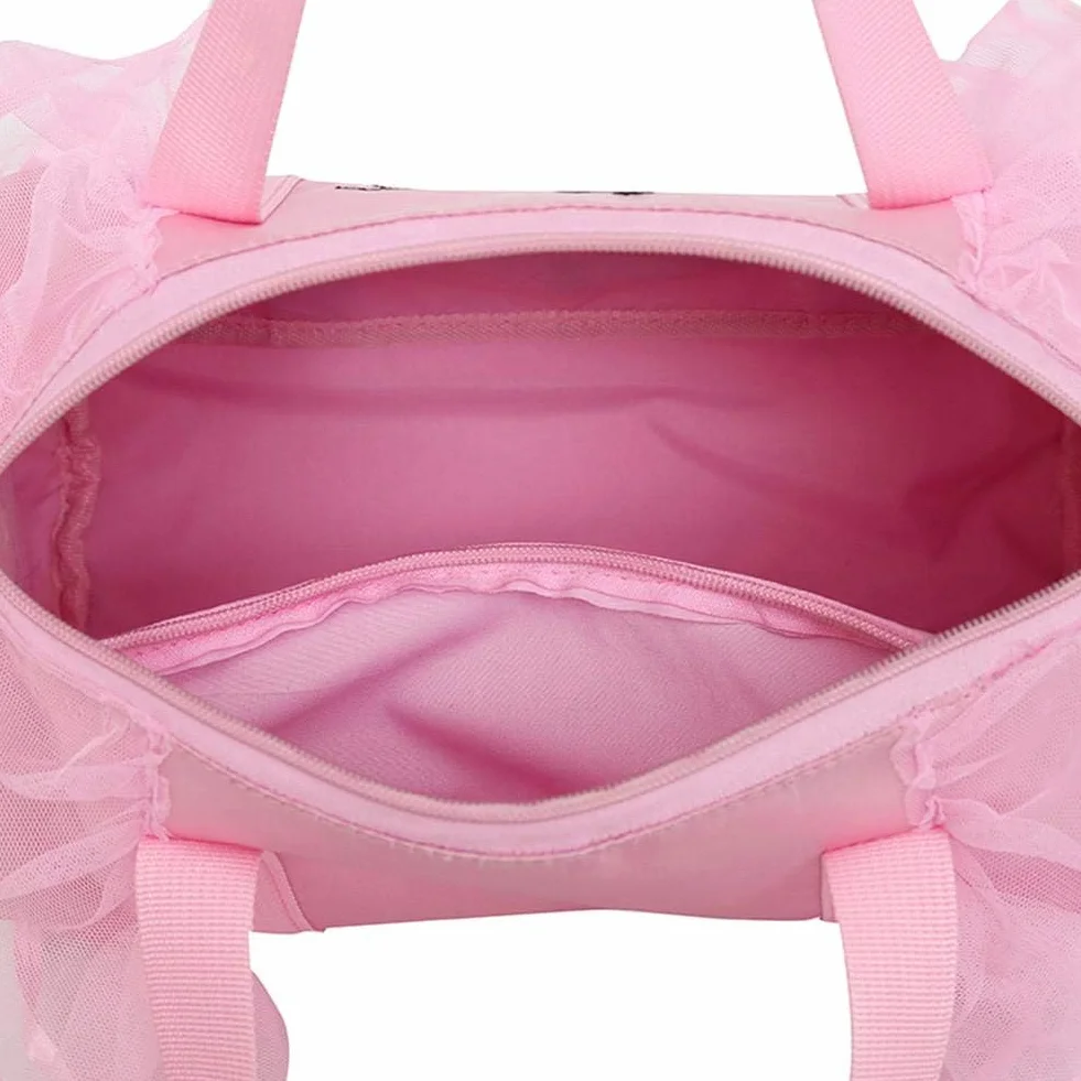 Bolso de baile de ballet para niña, bolso de mano, rosa
