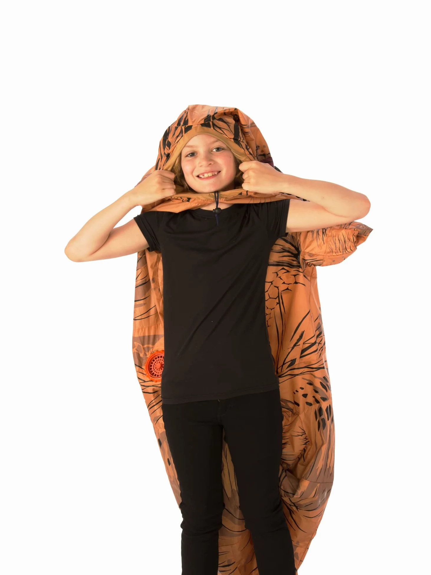 Rubies Disfraz T-Rex Hinchable para niños y niñas, Traje inflable, Talla única infantil, Oficial Jurassic World para Navidad, Carnaval, Halloween, Cumpleaños