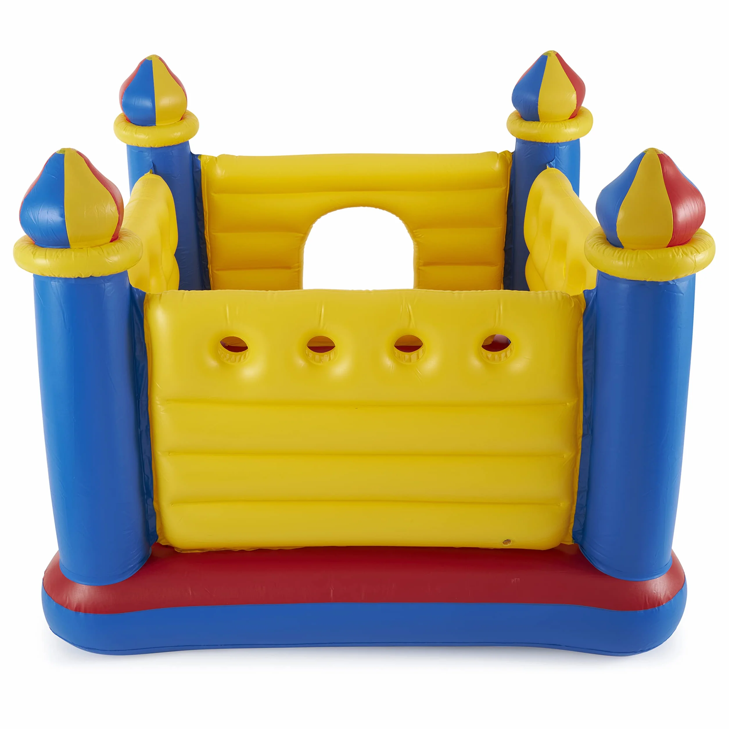 Intex 48259NP - Castillo hinchable INTEX, 175x175x135 cm, suelo hinchable, Para 2 niños, Peso máximo 45 Kg, Color rojo, amarillo y azul, Castillos hinchables infantiles